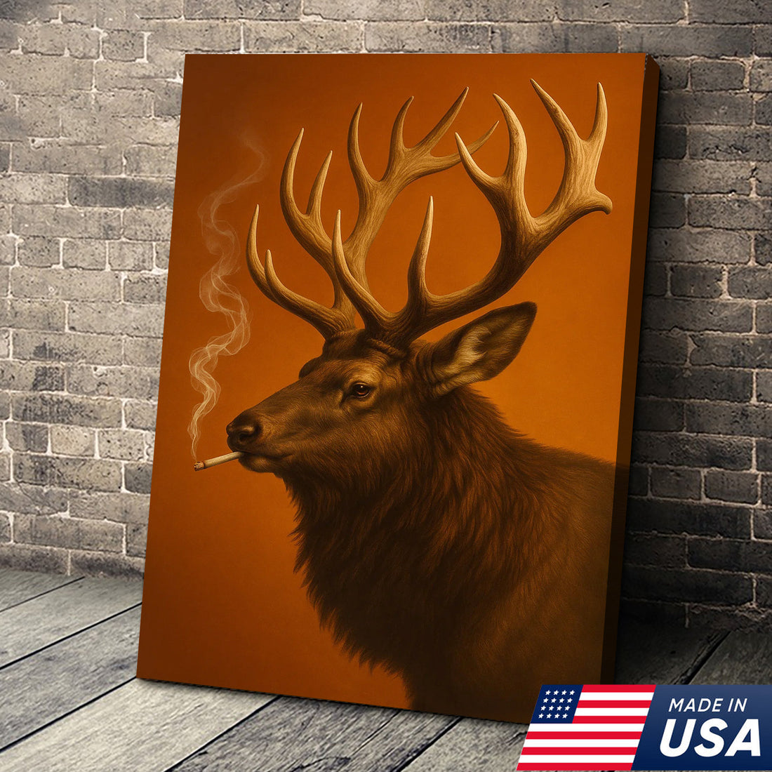 Majestic Elk Canvas Wall Art β Rustic Wildlife Home Decor for Hunters & Nature Lovers