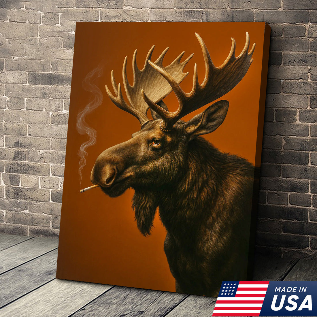 Moose Canvas Wall Art β Rustic Wildlife Artwork for Cabin, Lodge & Nature Lovers