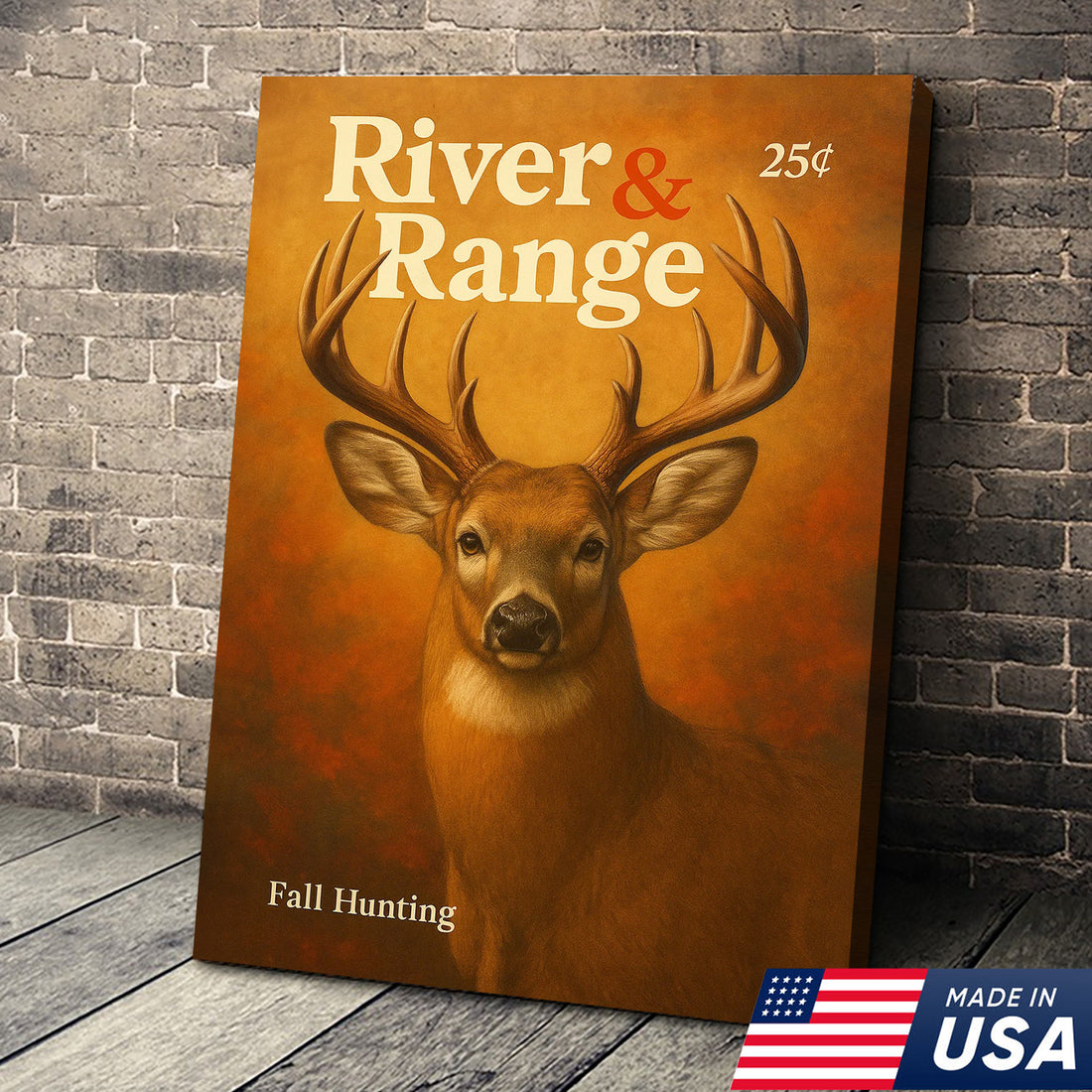 Set Of 3 Vintage Hunting & Fishing Canvas Wall Art Set – Rustic Lodge Decor Gift for Hunters & Anglers