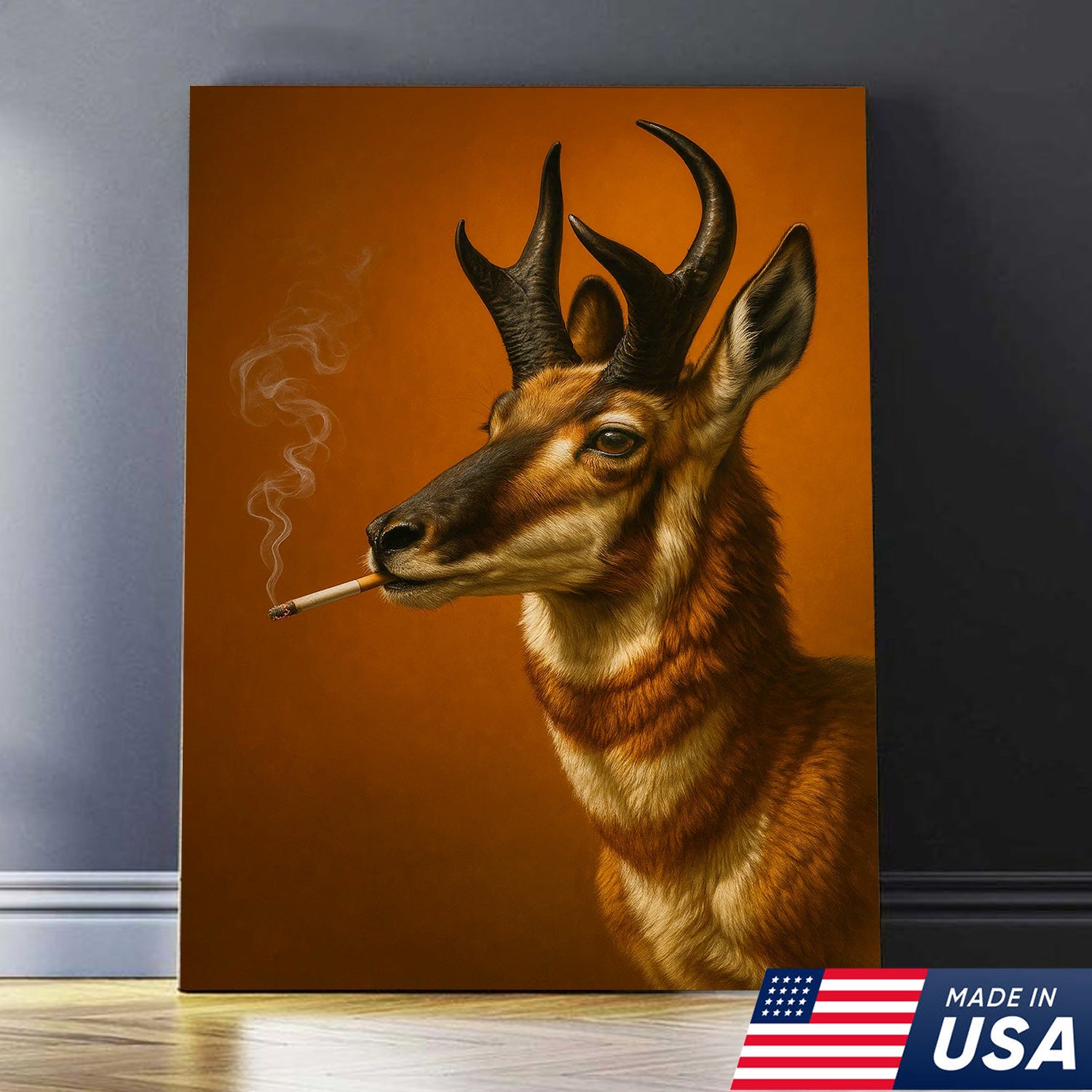 Pronghorn Canvas Wall Art – Stunning Rustic Wildlife Decor for Cabin, Lodge & Nature Lovers