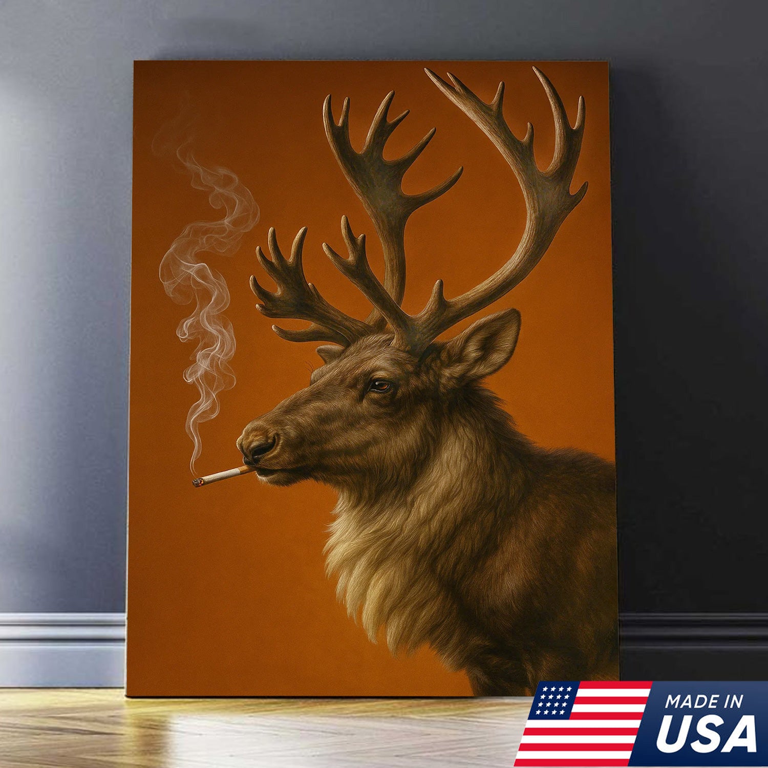 Caribou Canvas Wall Art – Majestic Rustic Wildlife Decor for Cabin, Lodge & Nature Enthusiasts