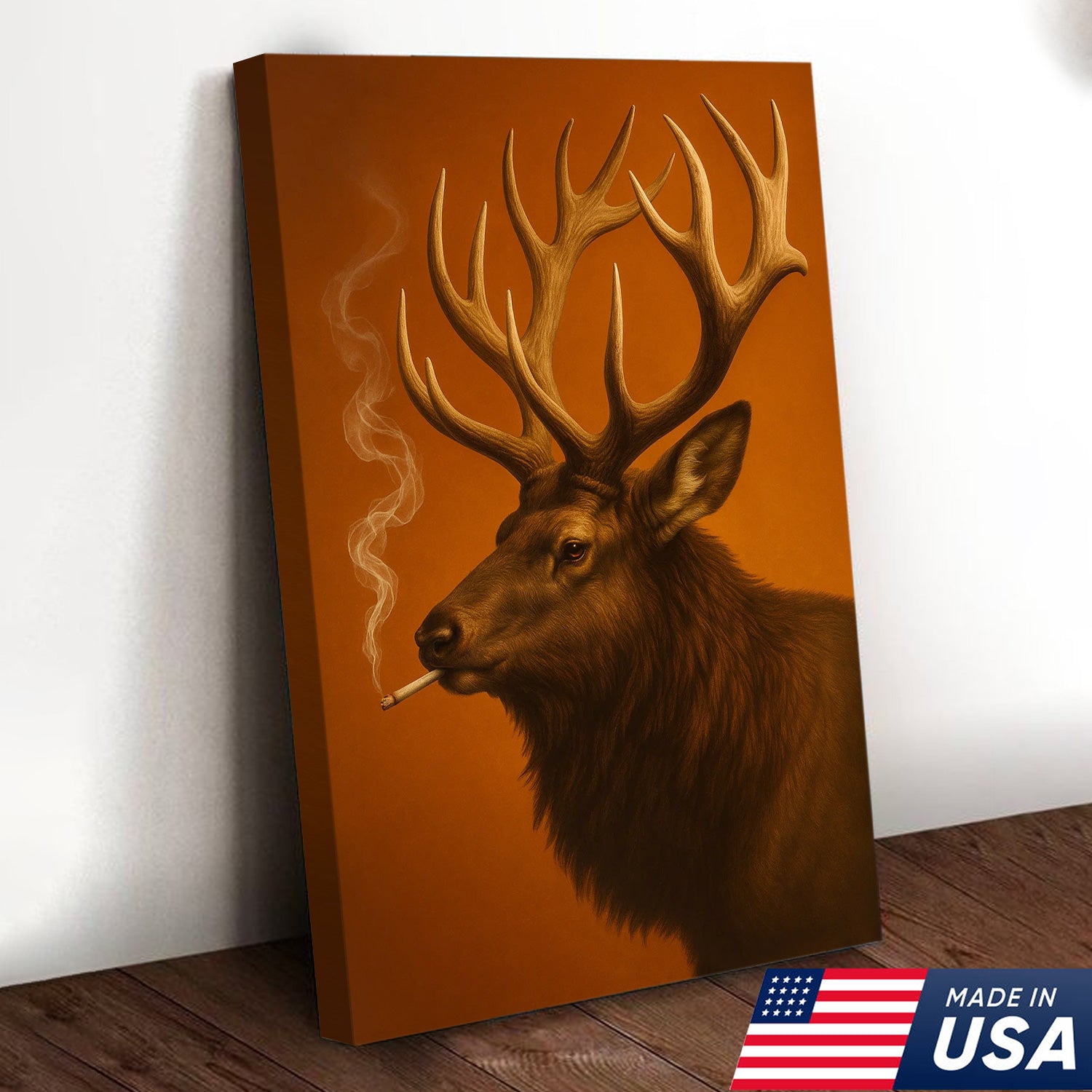 Majestic Elk Canvas Wall Art – Rustic Wildlife Home Decor for Hunters & Nature Lovers