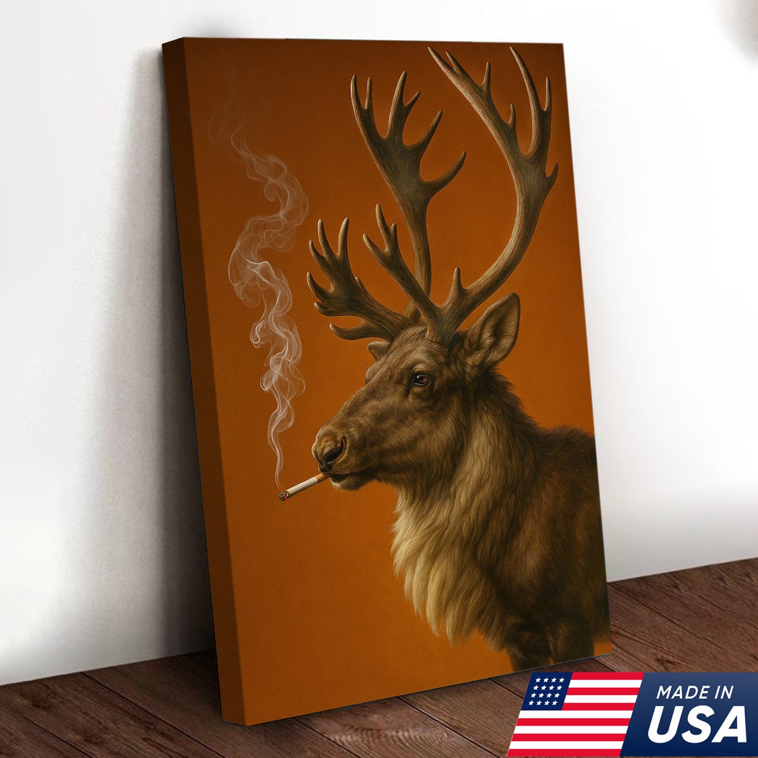 Caribou Canvas Wall Art – Majestic Rustic Wildlife Decor for Cabin, Lodge & Nature Enthusiasts