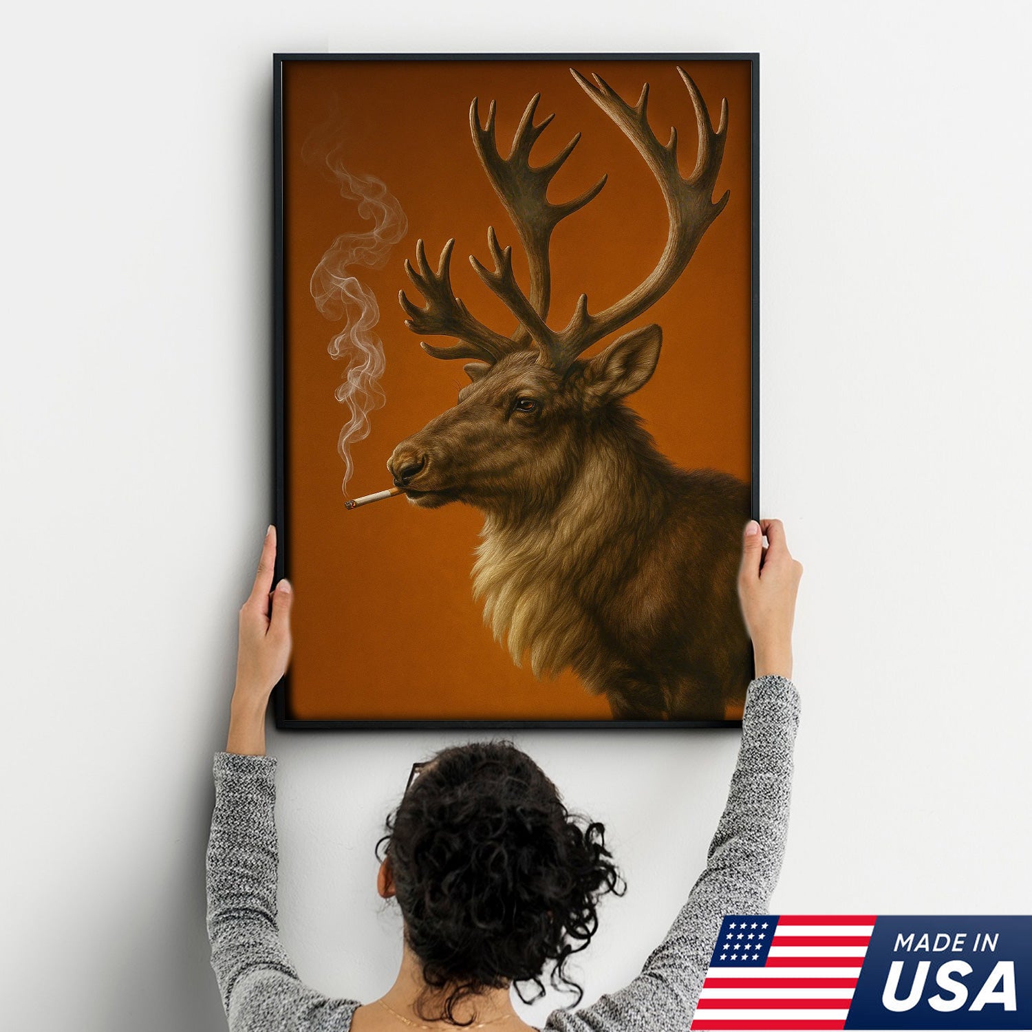 Caribou Canvas Wall Art – Majestic Rustic Wildlife Decor for Cabin, Lodge & Nature Enthusiasts
