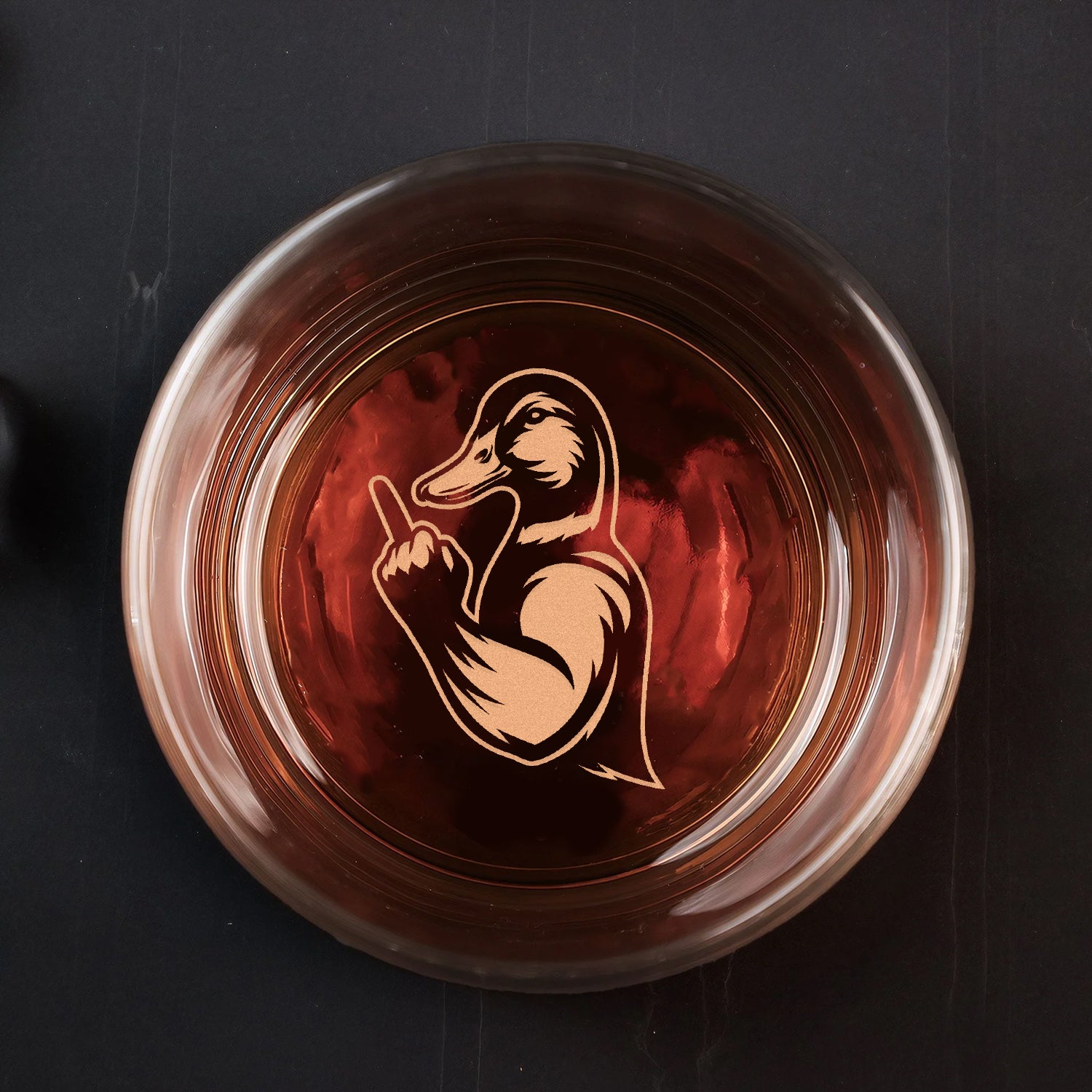 Funny Duck Whiskey Decanter Set – Engraved Drinking Glass for Hunters & Drinking Lovers