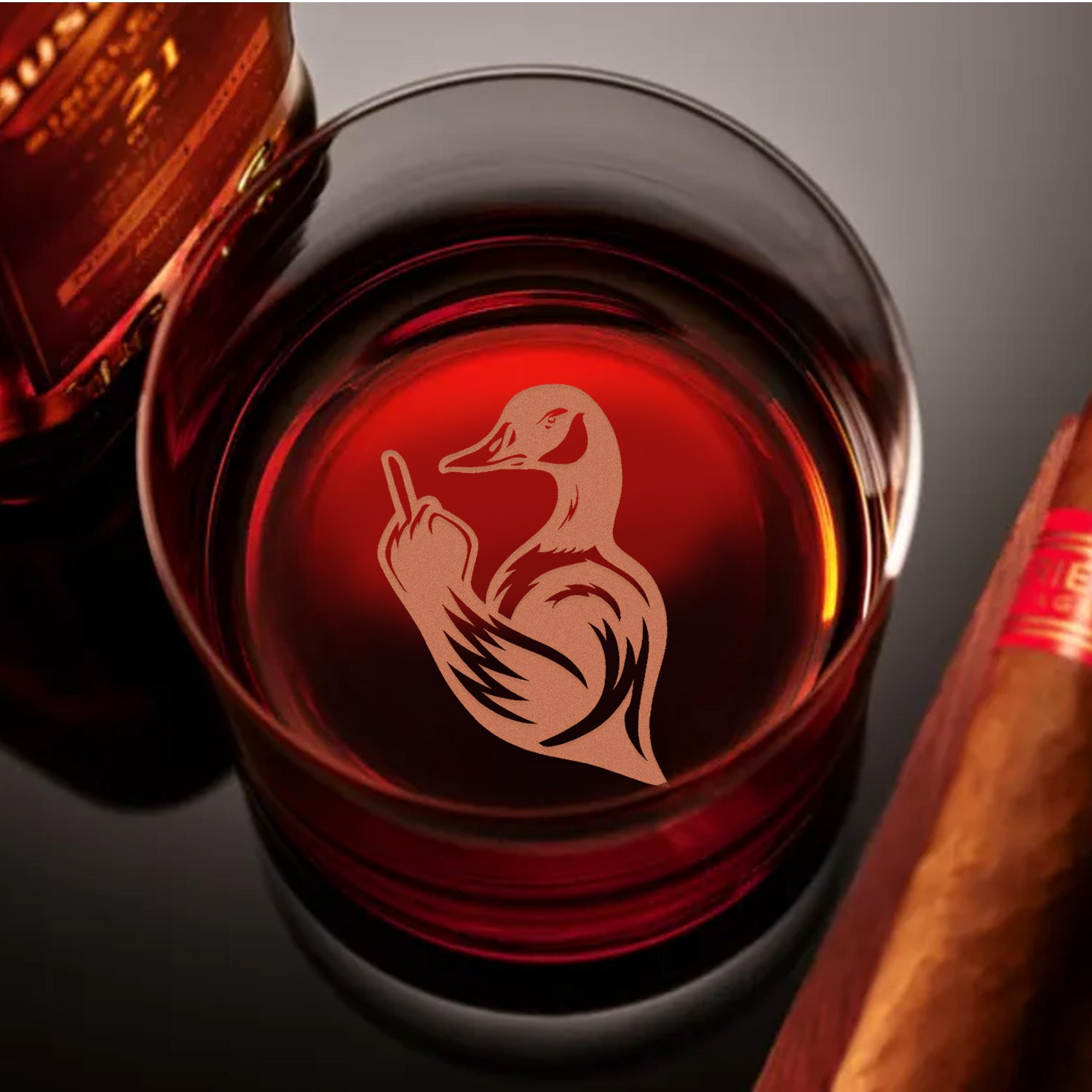 Goose Hunting Engraved Whiskey Glass – Funny Whiskey Glass 2025 Limited Edition for Hunters & Drinking Lovers