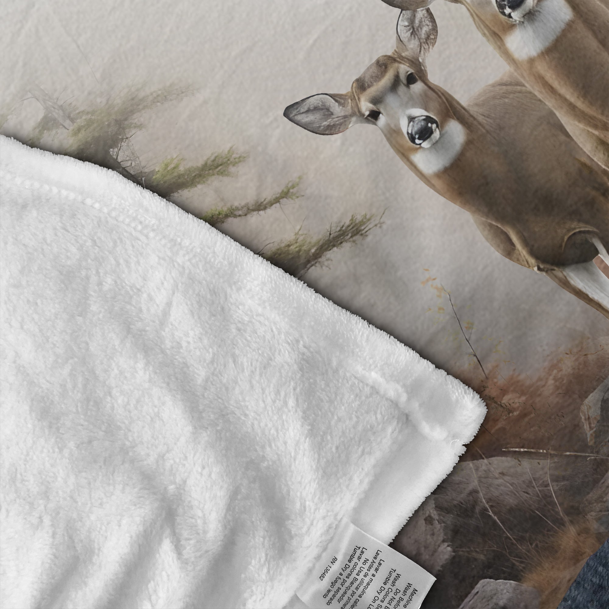 Personalized Deer Hunting “To My Wife, I Hunt for Peace and Come Home for Love” Fleece Blanket