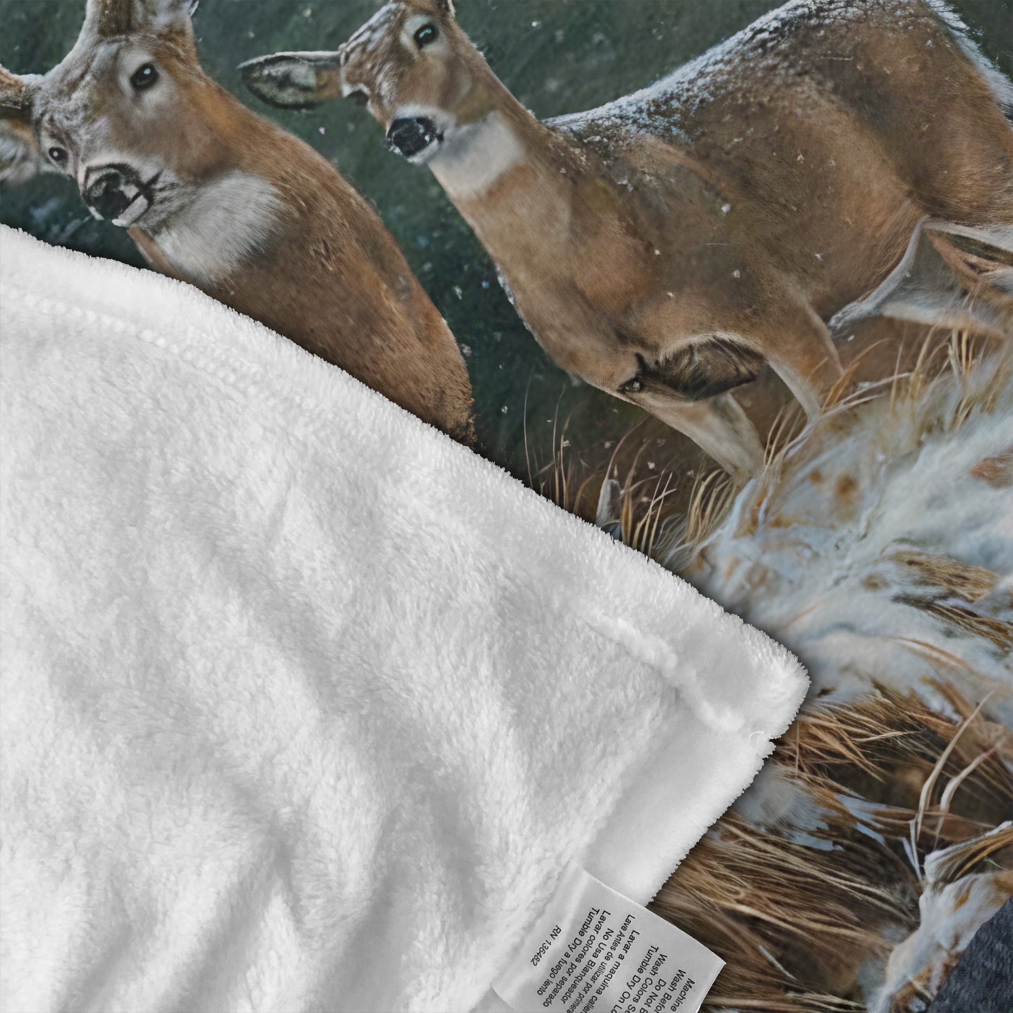 Personalized Meeting You Was Fate Fleece Blanket– Custom Deer Couple Blanket, Heartfelt Wife Gift