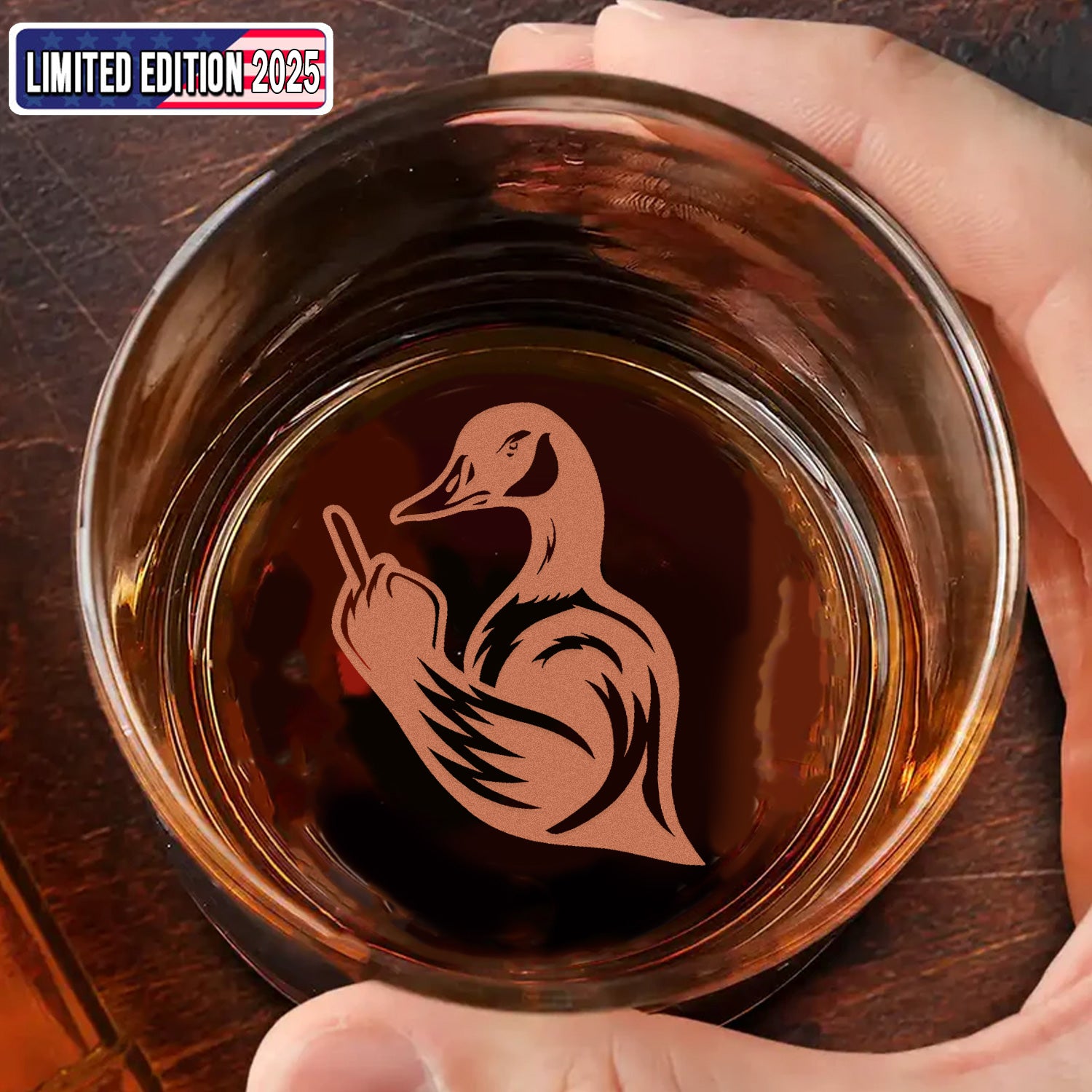 Goose Hunting Engraved Whiskey Glass – Funny Whiskey Glass 2025 Limited Edition for Hunters & Drinking Lovers