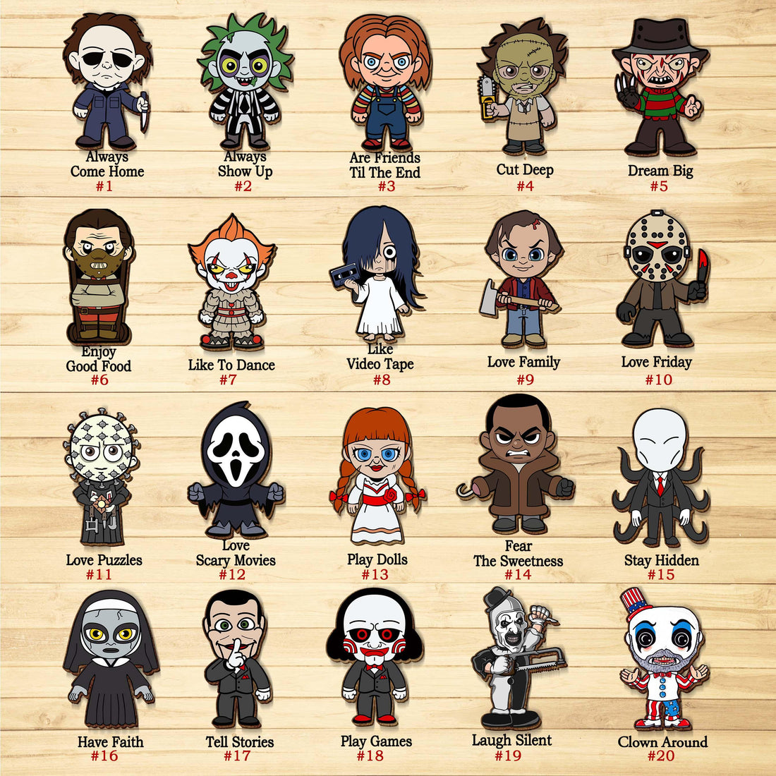 In This House We Customizable Horror Christmas Wool Ugly Sweater - Funny Ugly Wool Holiday Sweater with Creepy Characters