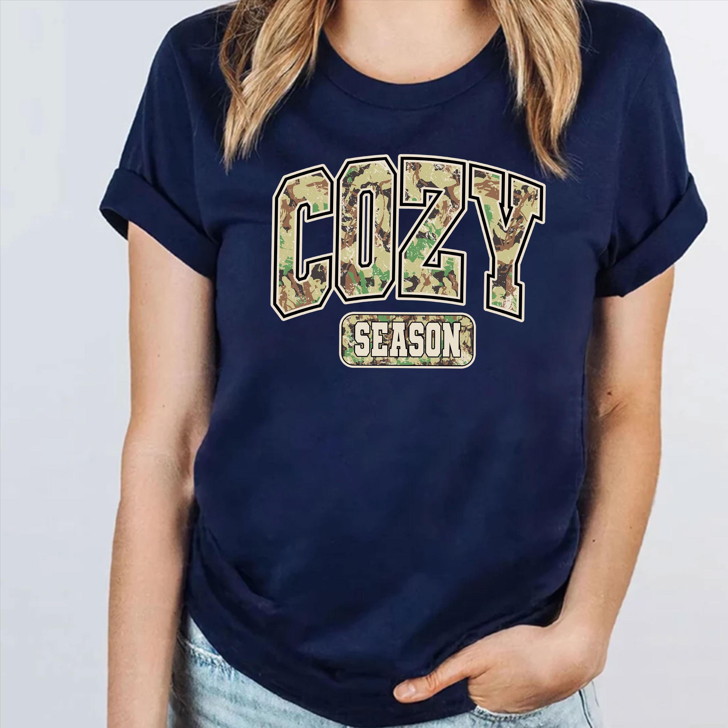 Cozy Season Camo Western Unisex T-shirt Sweatshirt Hoodie, Retro Dove Season Camo Country Distressed Varsity Cowboy, Hunting Season Shirt.