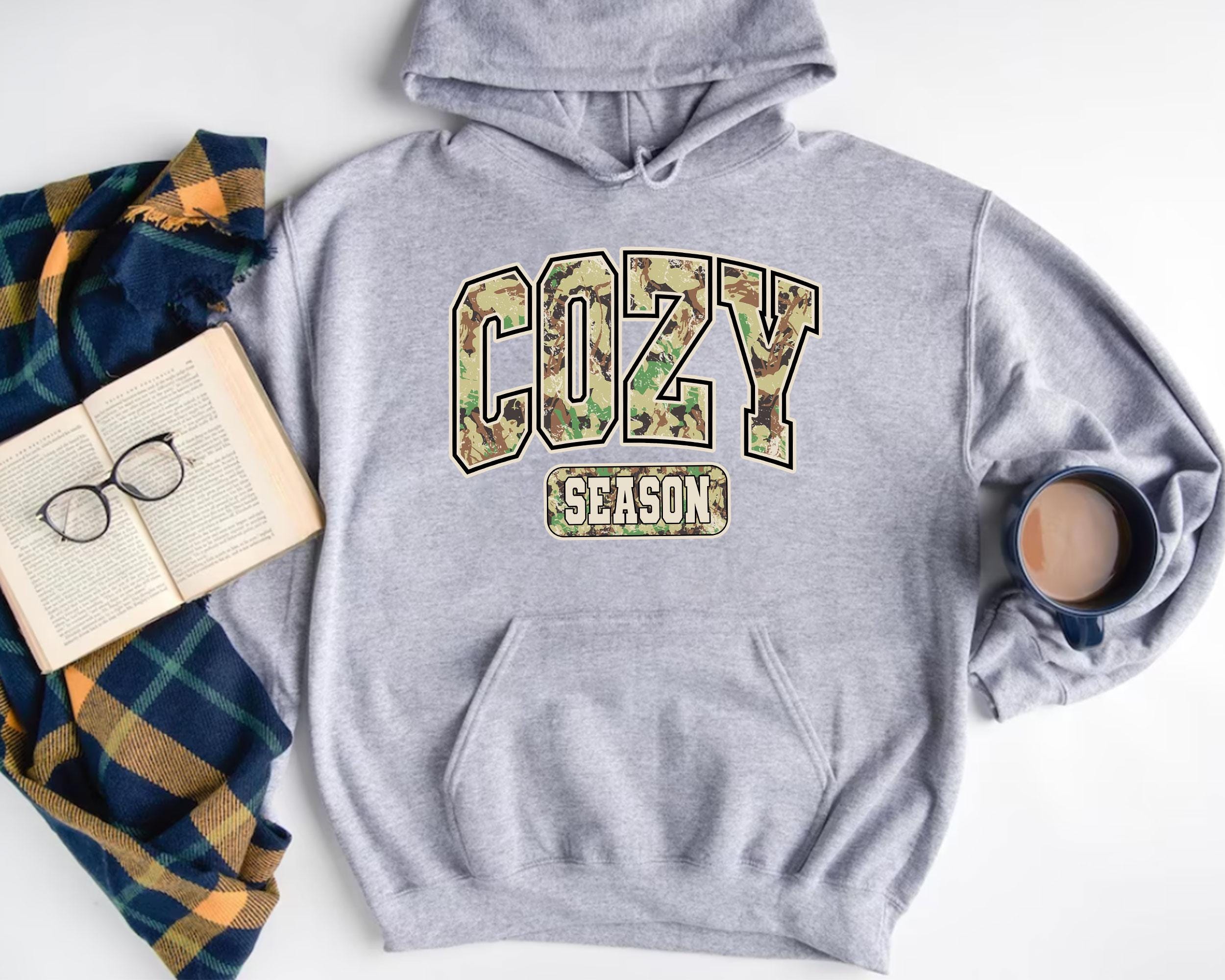 Cozy Season Camo Western Unisex T-shirt Sweatshirt Hoodie, Retro Dove Season Camo Country Distressed Varsity Cowboy, Hunting Season Shirt.