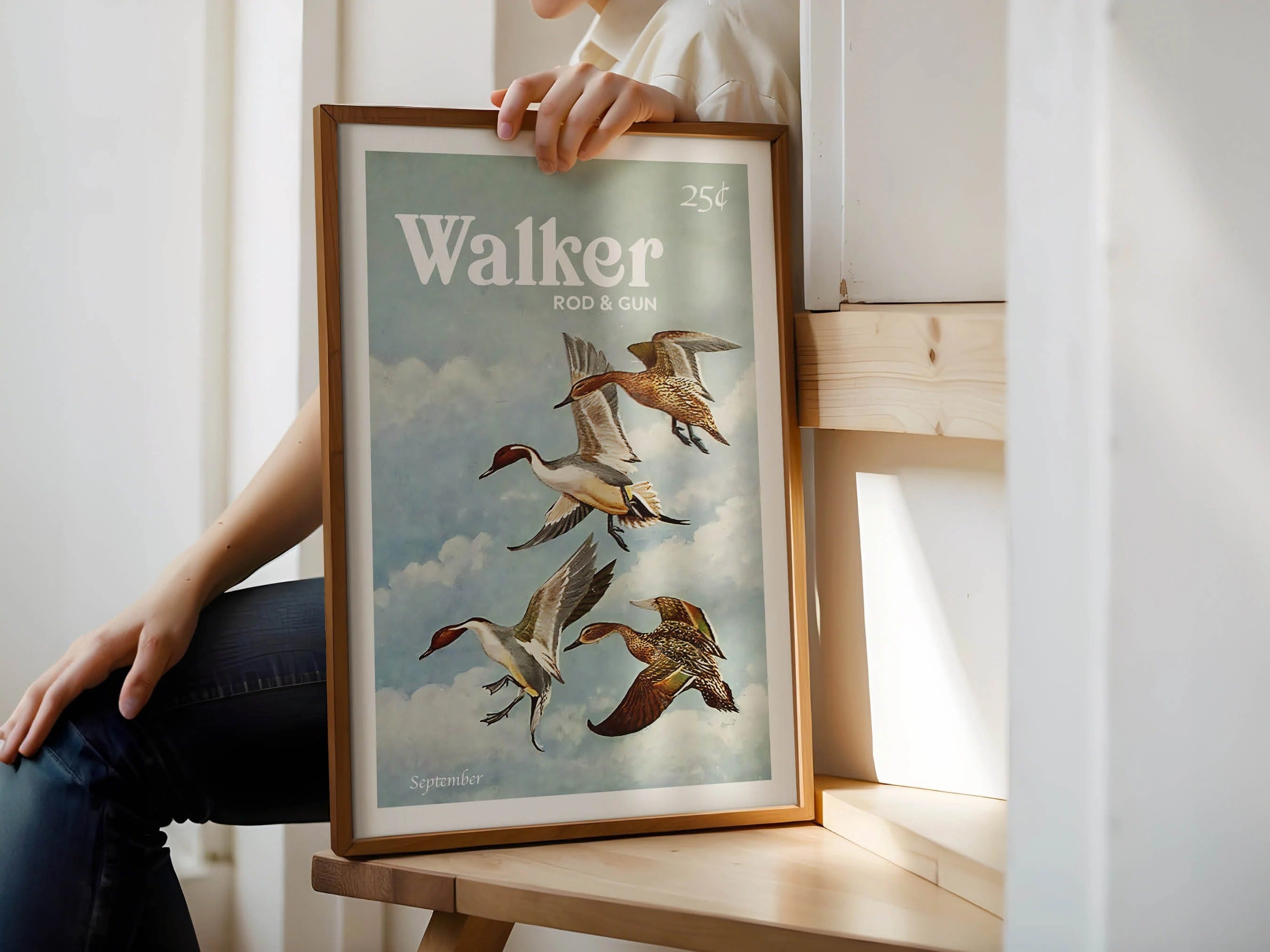 Hunting Art Walker Rod & Gun Canvas Art - Ducks in Flight Perfect Gift for Duck Hunters & Outdoor Enthusiasts
