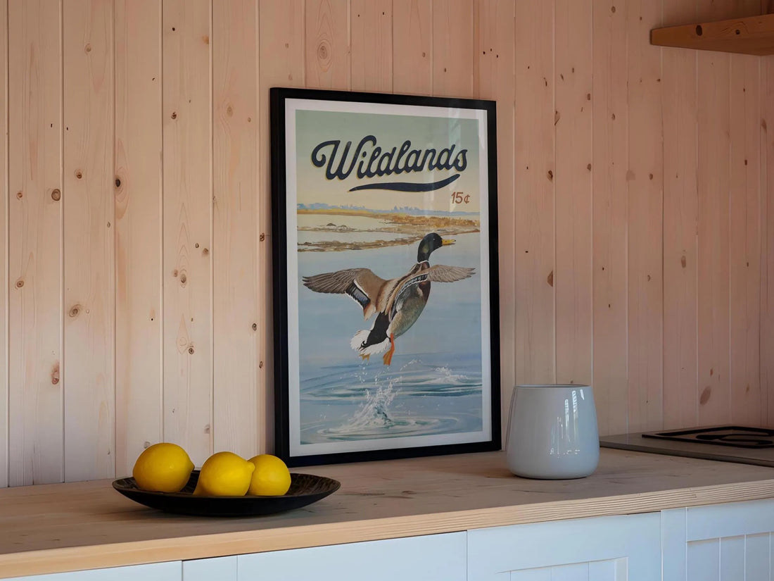 Mallard Duck Wildlands Canvas Print - Waterfowl Hunting Poster Ideal Gift for Men, Hunters & Outdoorsmen