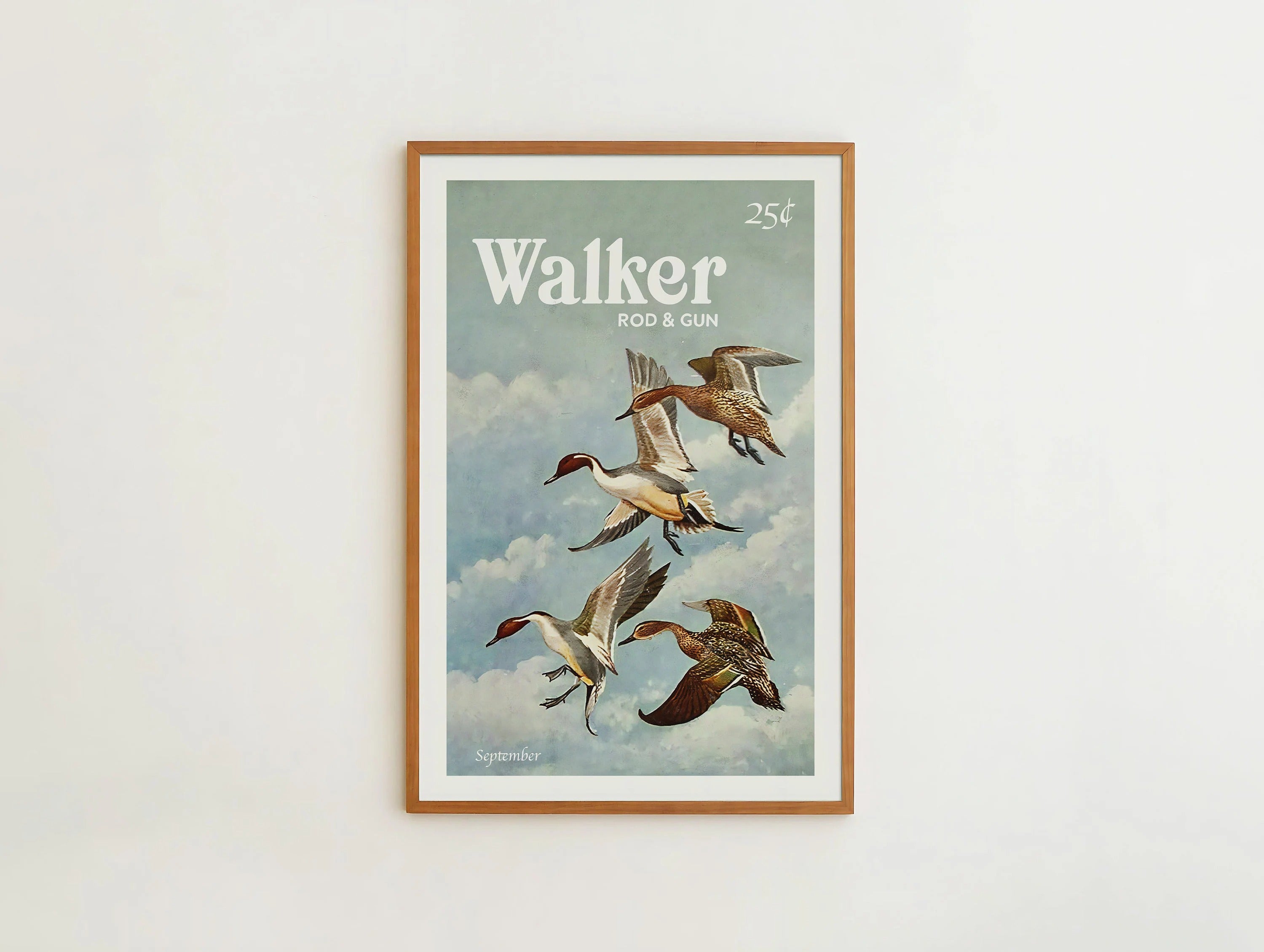 Hunting Art Walker Rod & Gun Canvas Art - Ducks in Flight Perfect Gift for Duck Hunters & Outdoor Enthusiasts