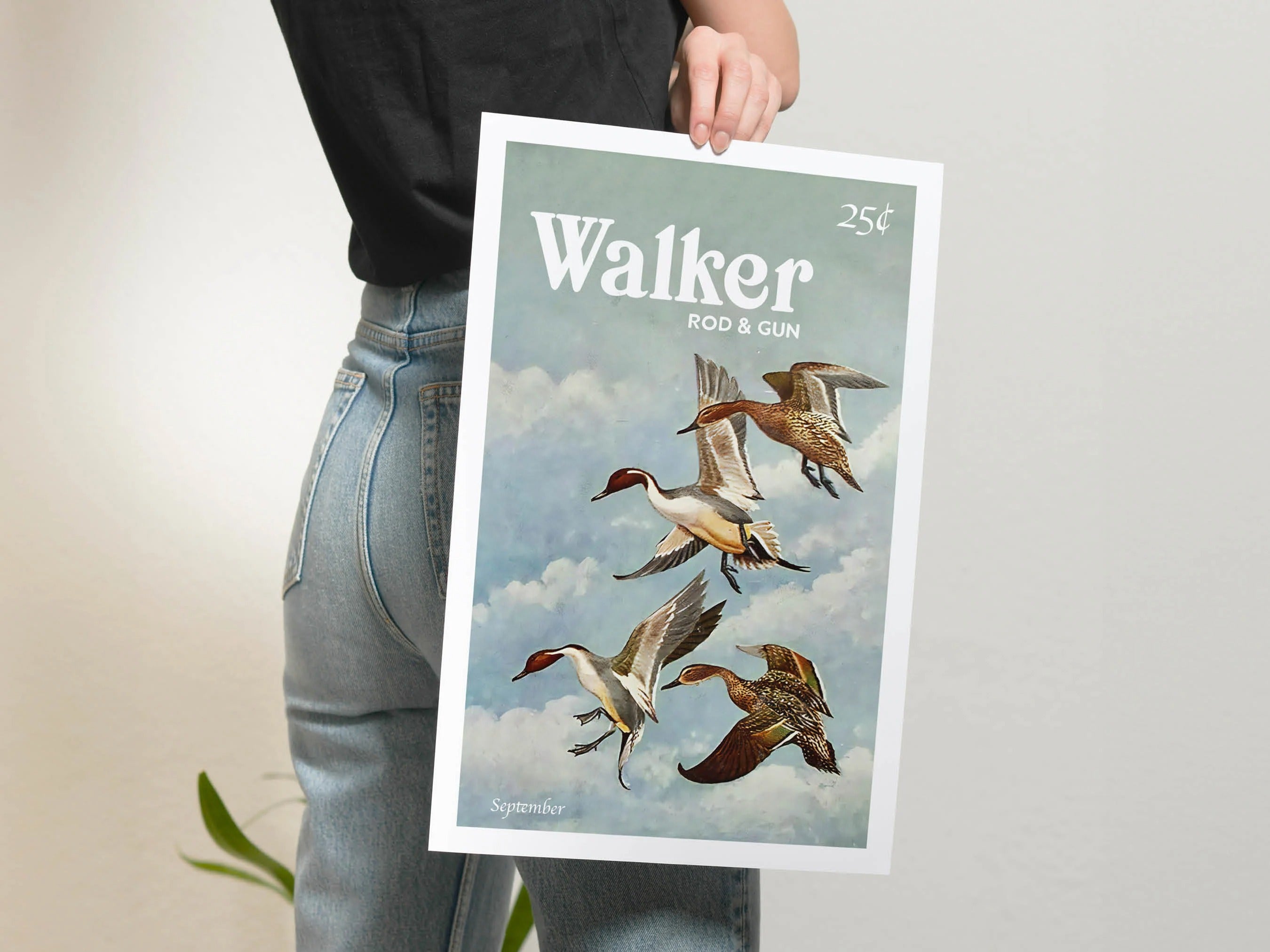 Hunting Art Walker Rod & Gun Canvas Art - Ducks in Flight Perfect Gift for Duck Hunters & Outdoor Enthusiasts