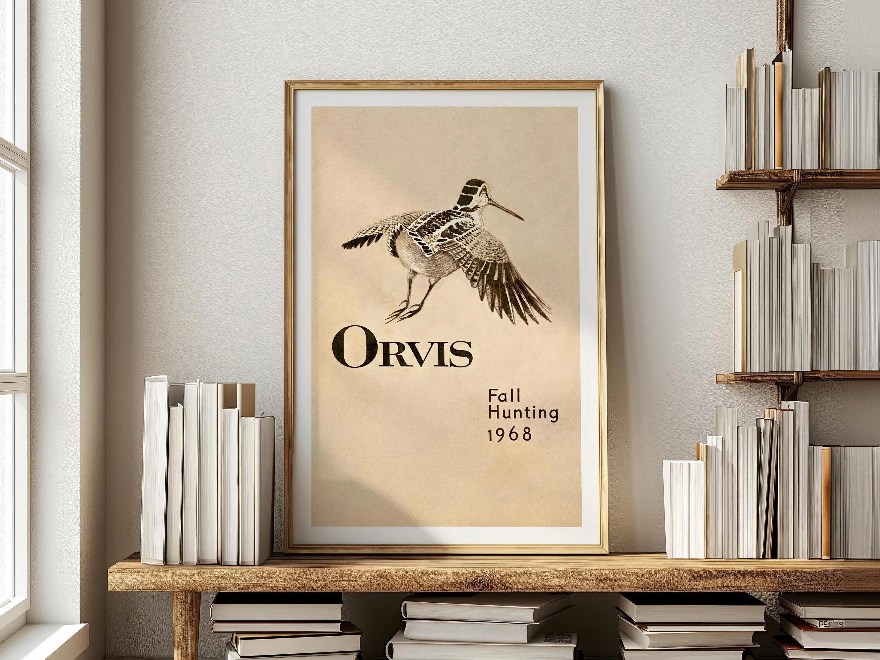 Vintage Orvis Canvas Poster - Fall Hunting 1968 Ideal Gift for Hunters & Nature Lovers