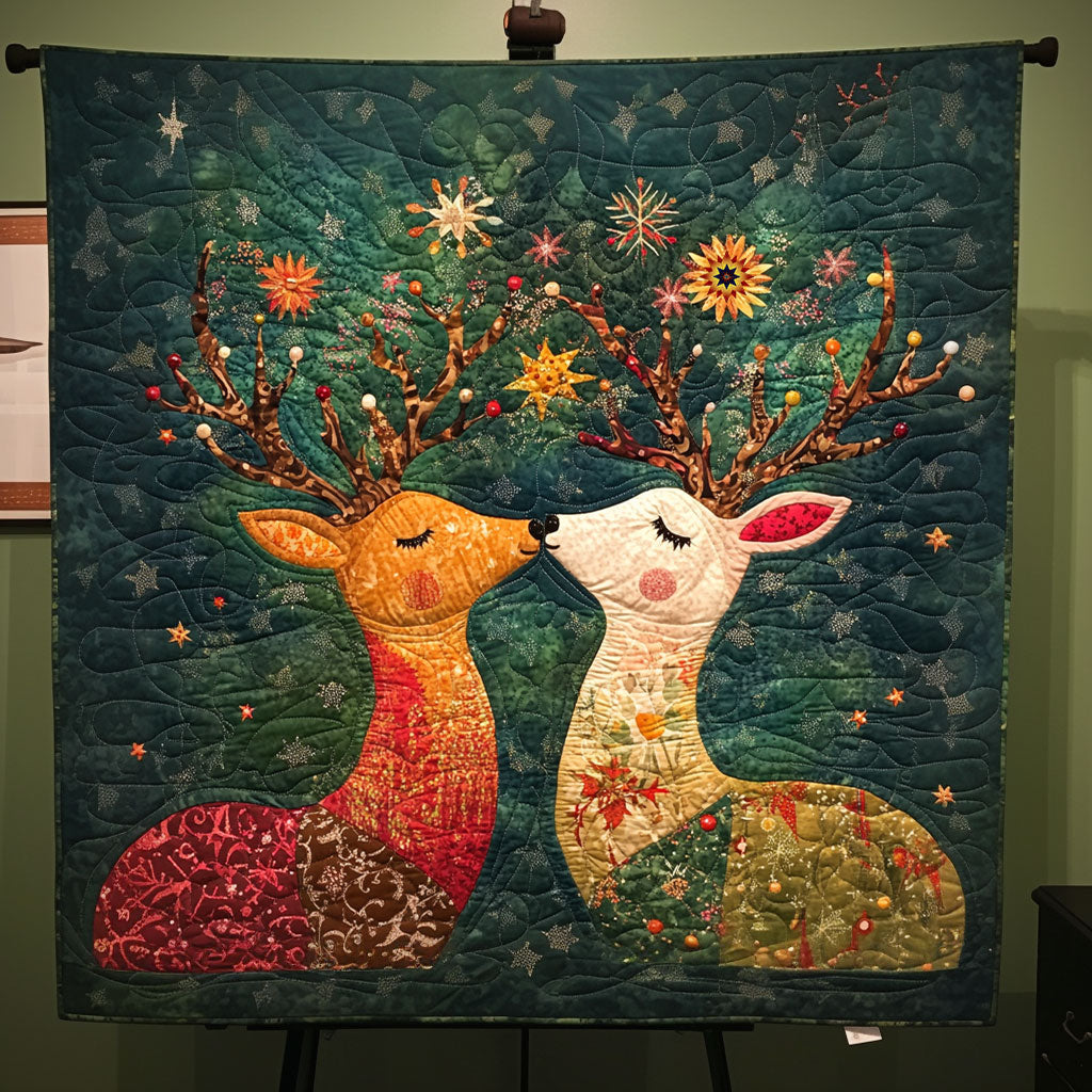 In Love Deer Quilt Blanket