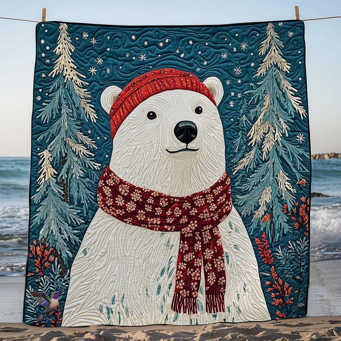 Polar Bear Peaceful Trails Quilt Blanket