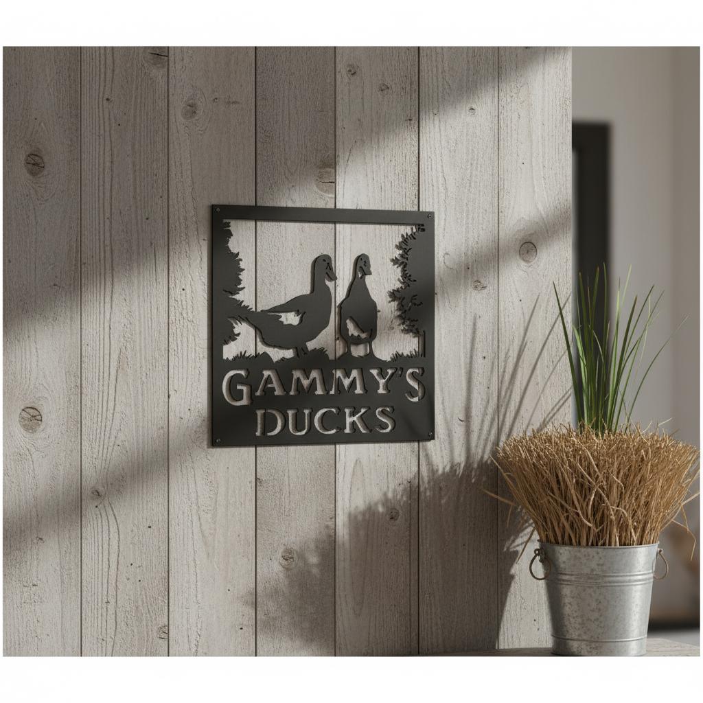 Duck Coop Decor & Grandma Gift Gammy's Garden Plaque