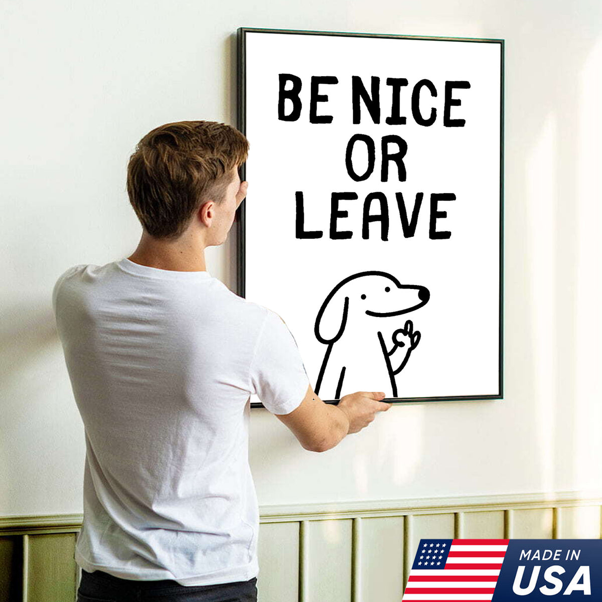 Be Nice Or Leave Canvas