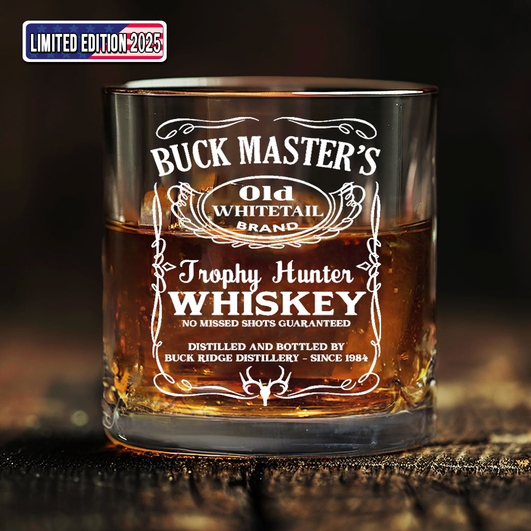Buck Master’s Trophy Hunter Whiskey Glass – Old Whitetail Brand Gift for Hunters & Whiskey Lovers