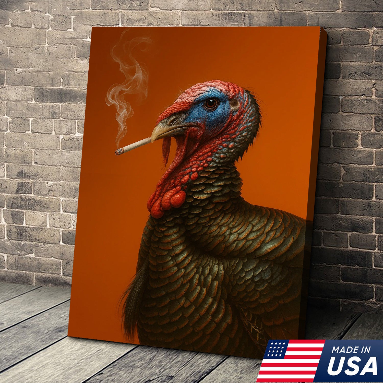 Wild Turkey Canvas Wall Art – Rustic Wildlife Decor for Cabin, Lodge & Hunting Enthusiasts