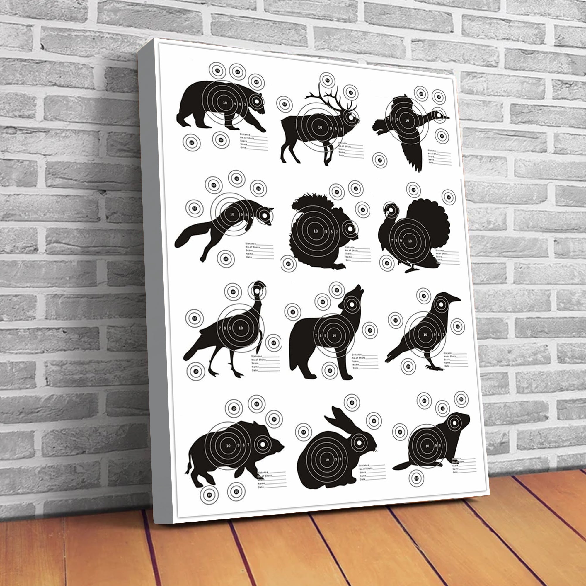 Anatomical Hunting Target Poster – Vital Shot Placement Chart Canvas for Hunters, Archers & Gun Enthusiasts