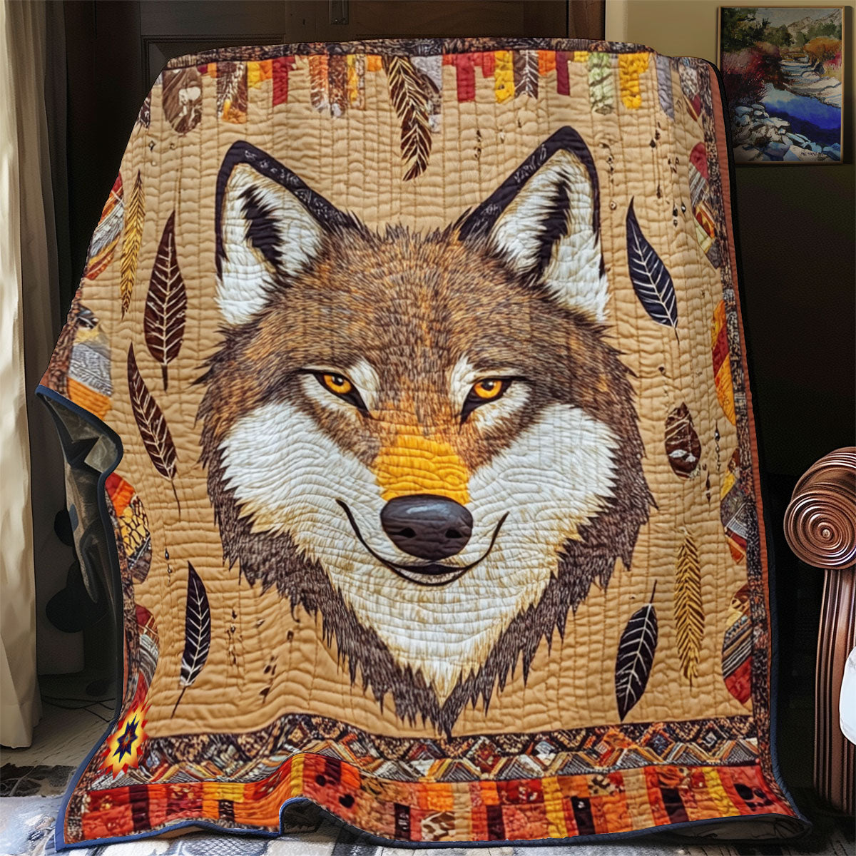 Wolf Native Timeless Comfort Quilt Blanket