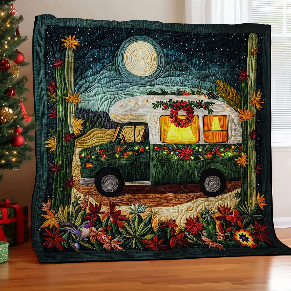 Christmas Camping Quilt Blanket