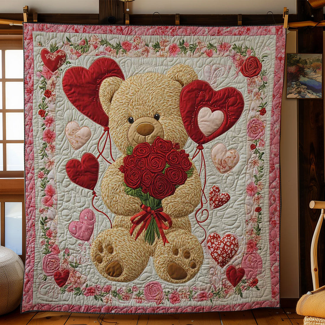 Bear Of Love Quilt Blanket
