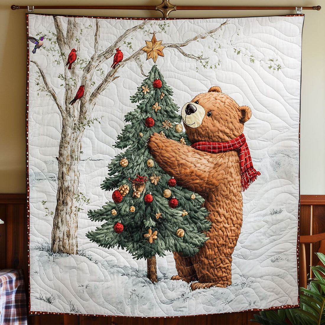 Winter Of Bear Quilt Blanket
