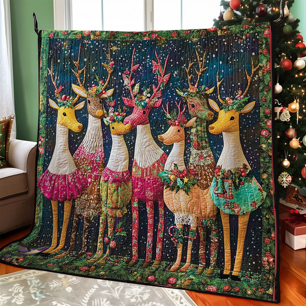 Reindeer Everyday Comfort Quilt Blanket