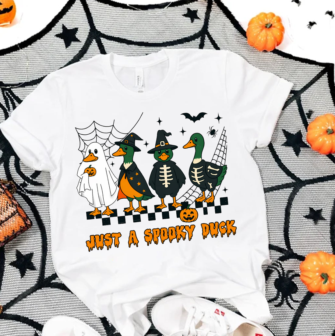 Just A Spooky Duck T-Shirt - Funny Halloween Duck Design | Perfect for Halloween Lovers & Duck Enthusiasts