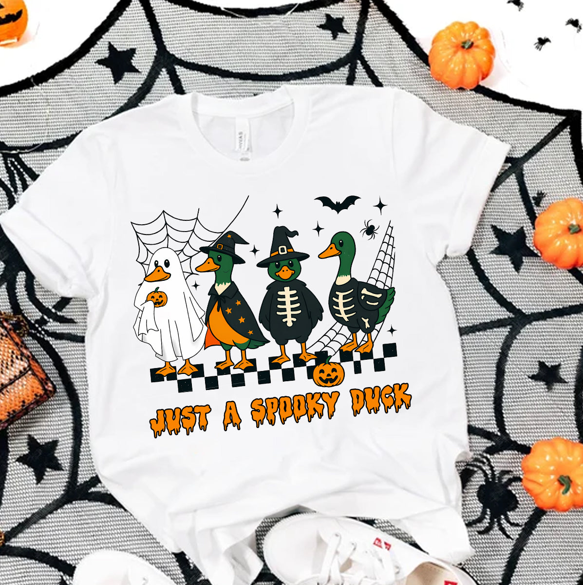 Just A Spooky Duck T-Shirt - Funny Halloween Duck Design | Perfect for Halloween Lovers & Duck Enthusiasts