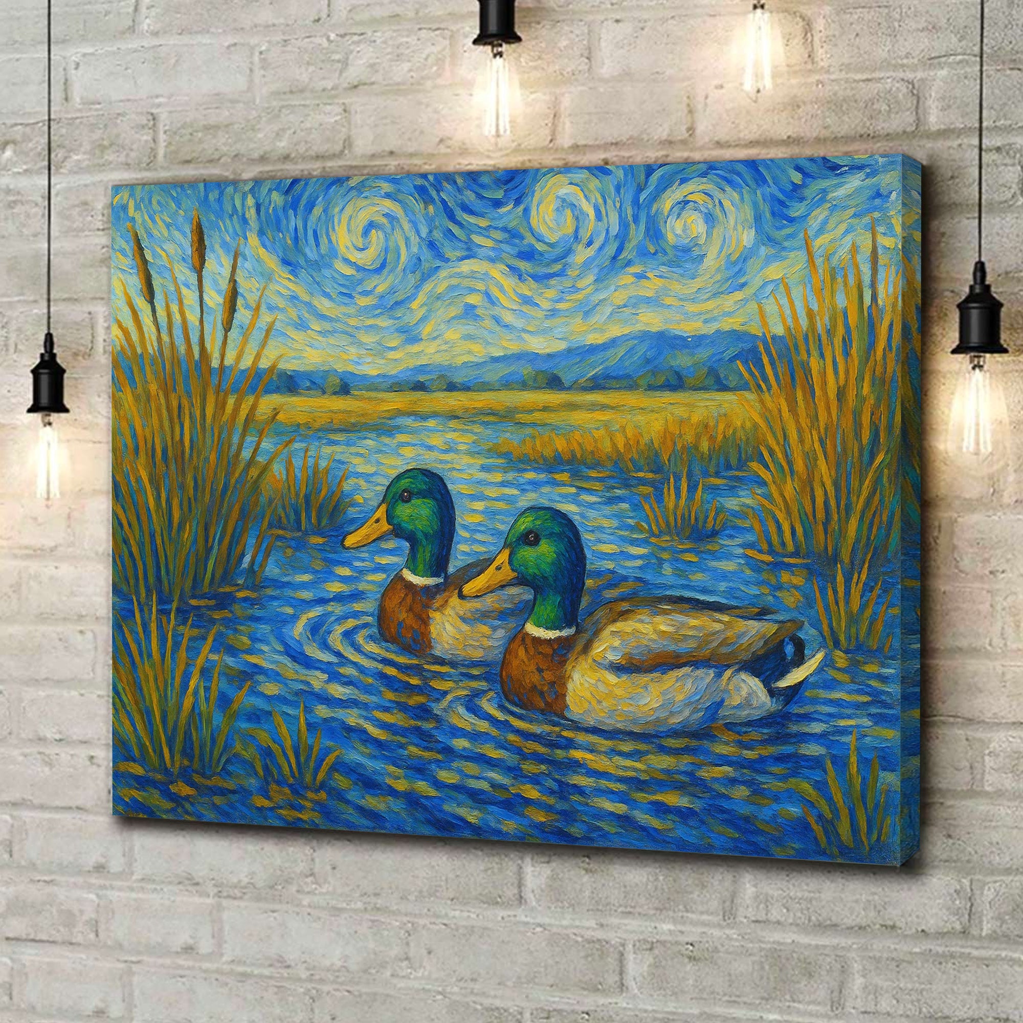 Mallard Duck Hunting Canvas – Rustic Wildlife Wall Art for Hunters