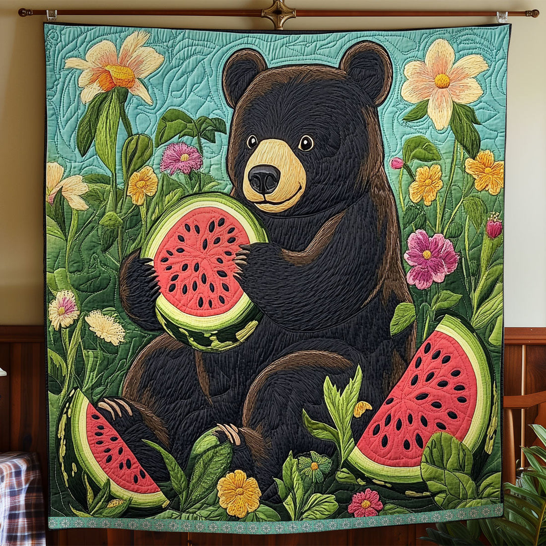 Brown Bear Gentle Dreams Quilt Blanket