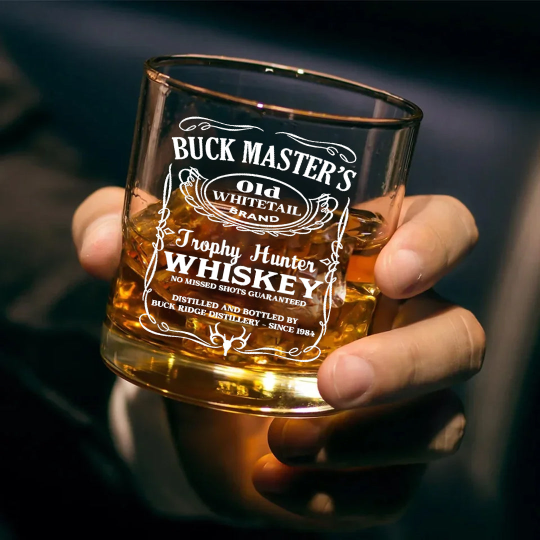 Buck Master’s Trophy Hunter Whiskey Glass – Old Whitetail Brand Gift for Hunters & Whiskey Lovers