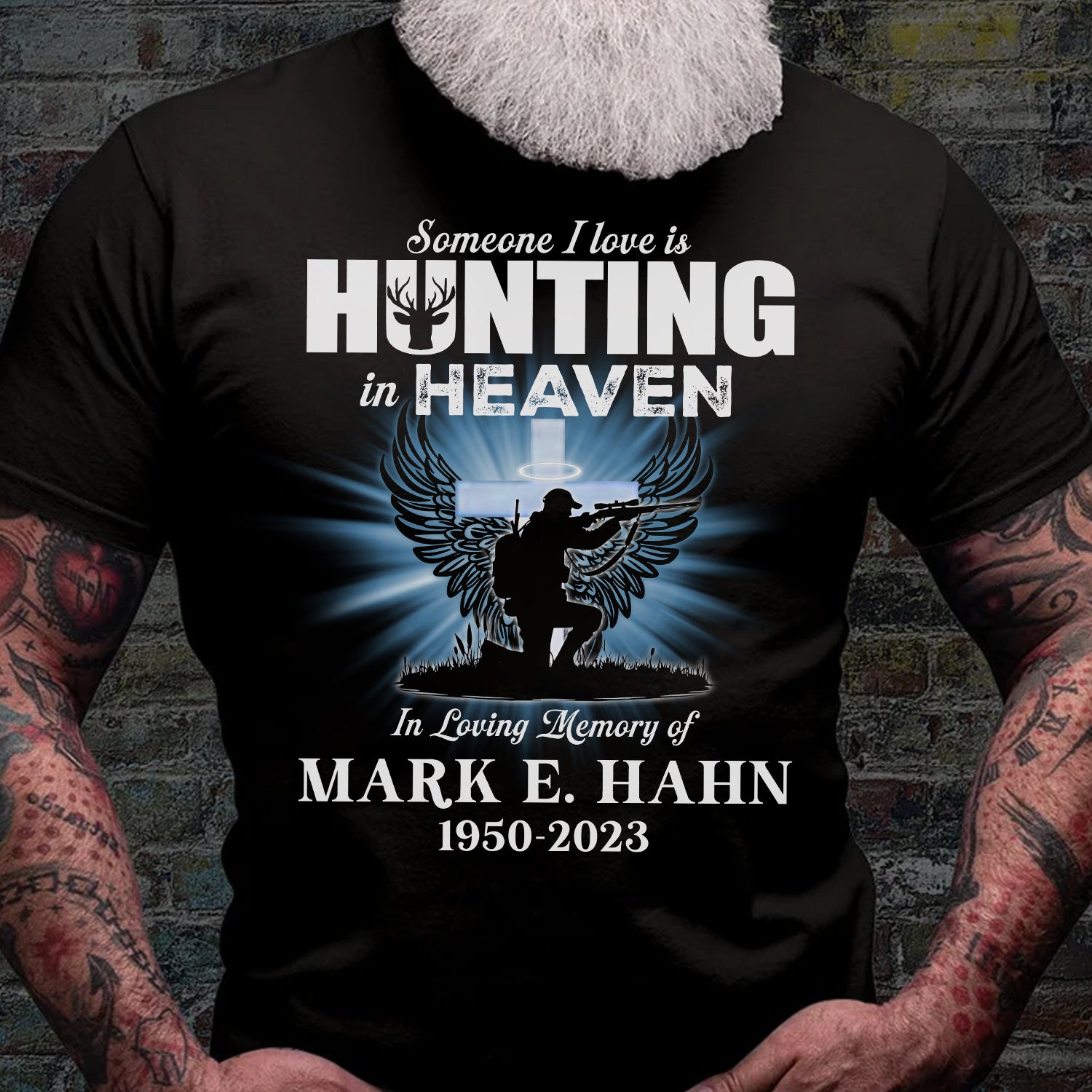 Personalized Someone I Love Is Hunting In Heaven T-Shirt – Custom Memorial Gift