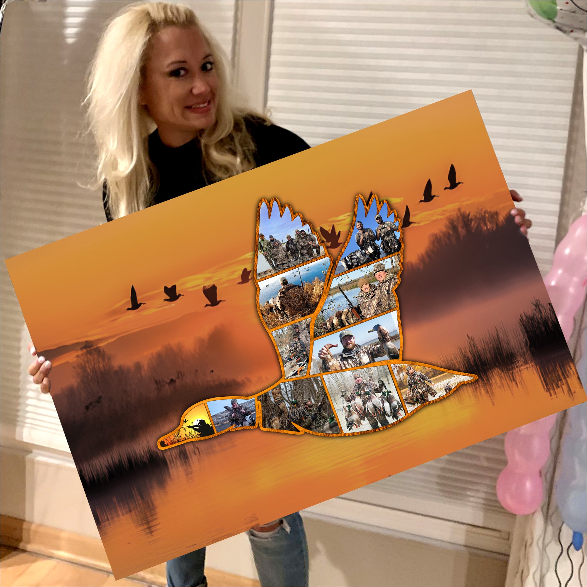 Personalized Duck Hunting Canvas – Custom Photo Wall Art Gift for Hunters