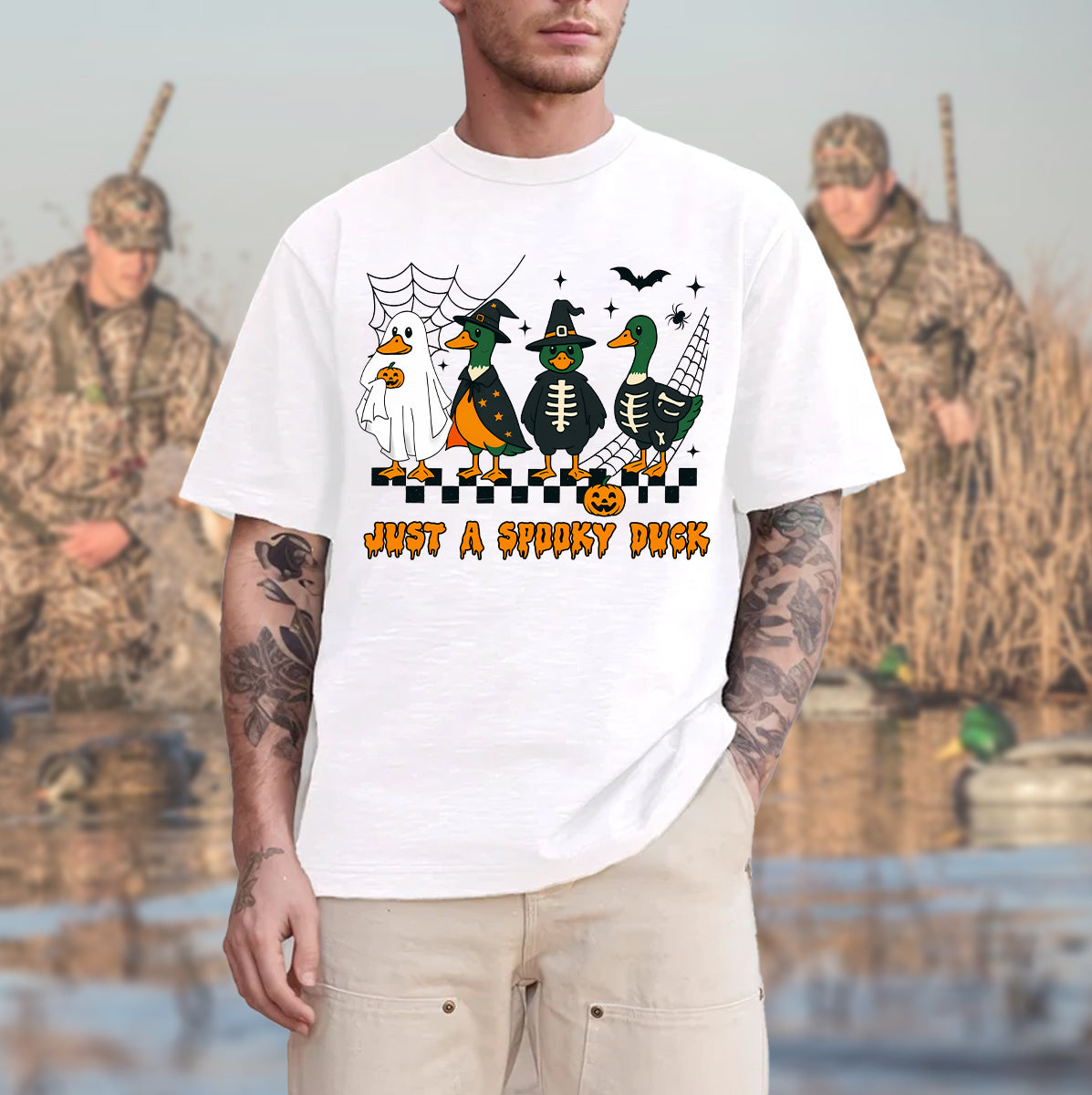 Just A Spooky Duck T-Shirt - Funny Halloween Duck Design | Perfect for Halloween Lovers & Duck Enthusiasts
