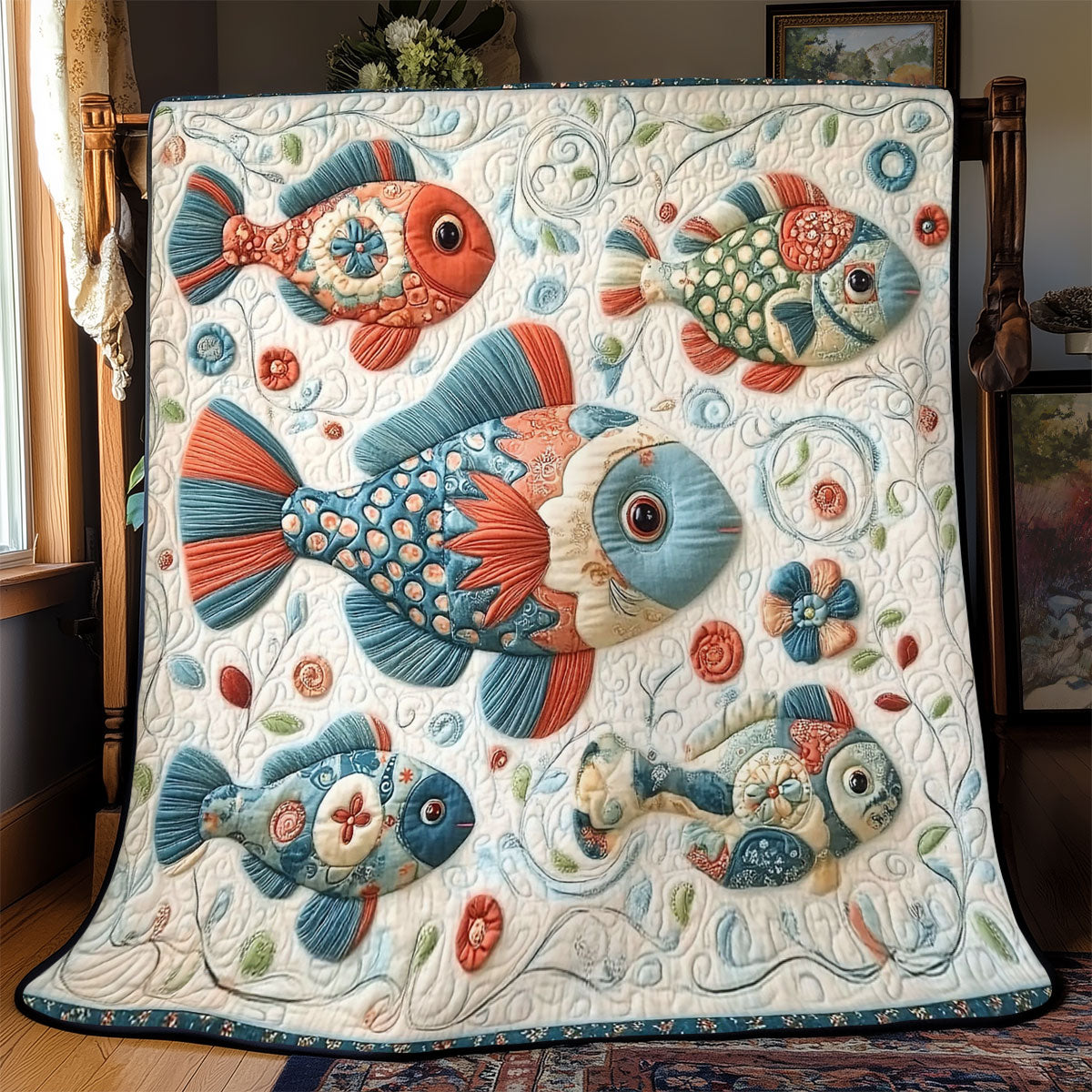 Fish Tale Bliss Woodland Comfort Quilt Blanket