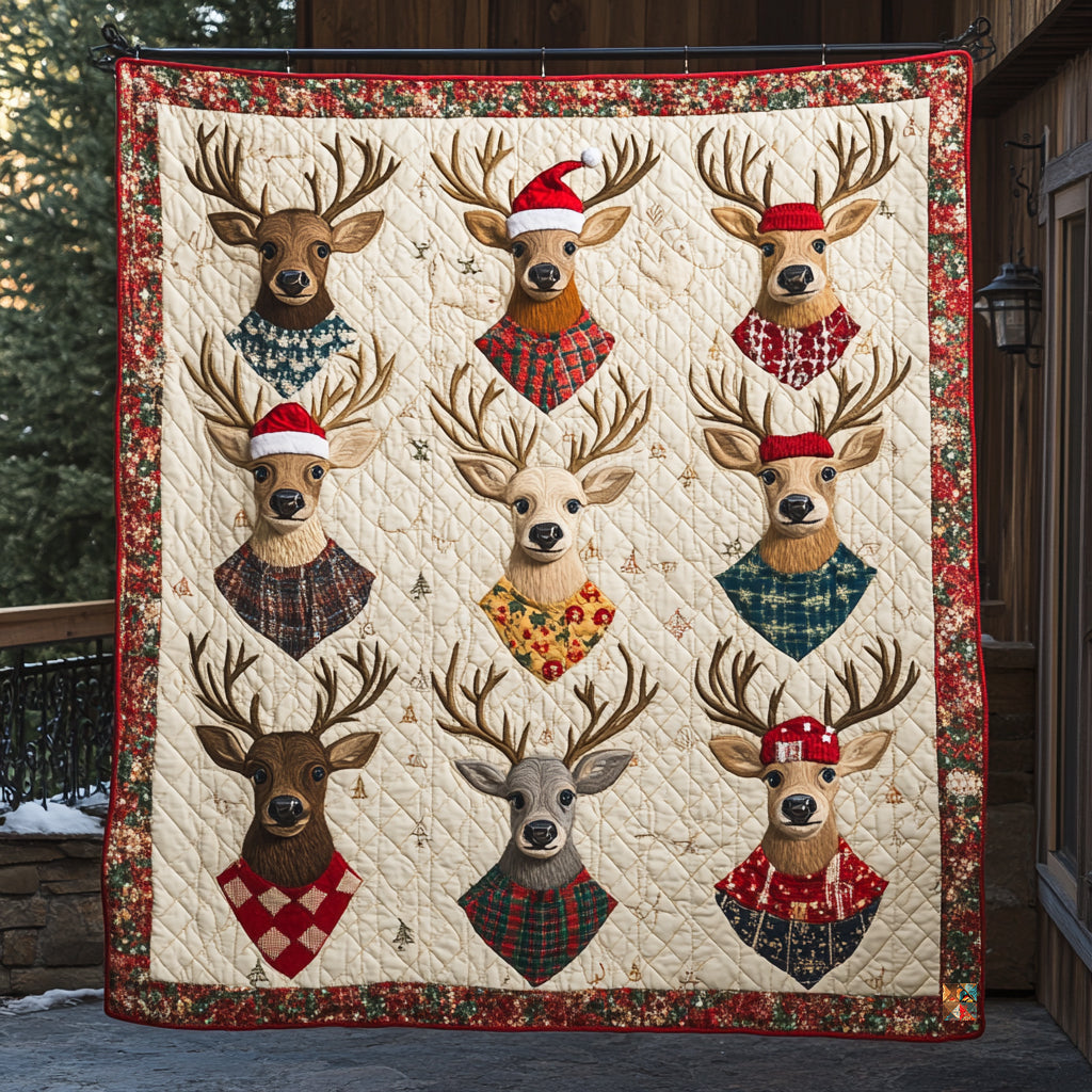 Reindeer Cozy Haven Quilt Blanket