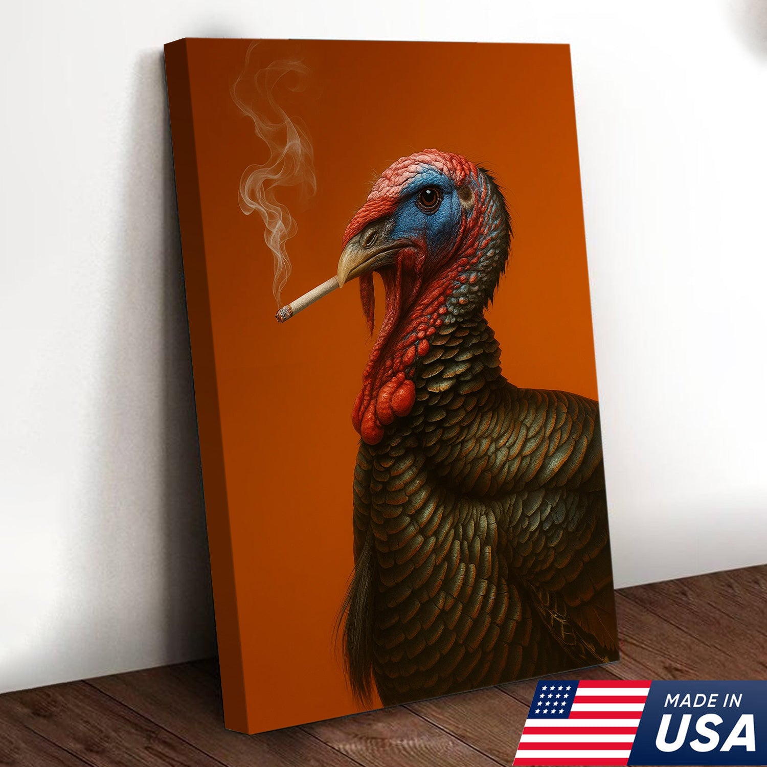 Wild Turkey Canvas Wall Art – Rustic Wildlife Decor for Cabin, Lodge & Hunting Enthusiasts