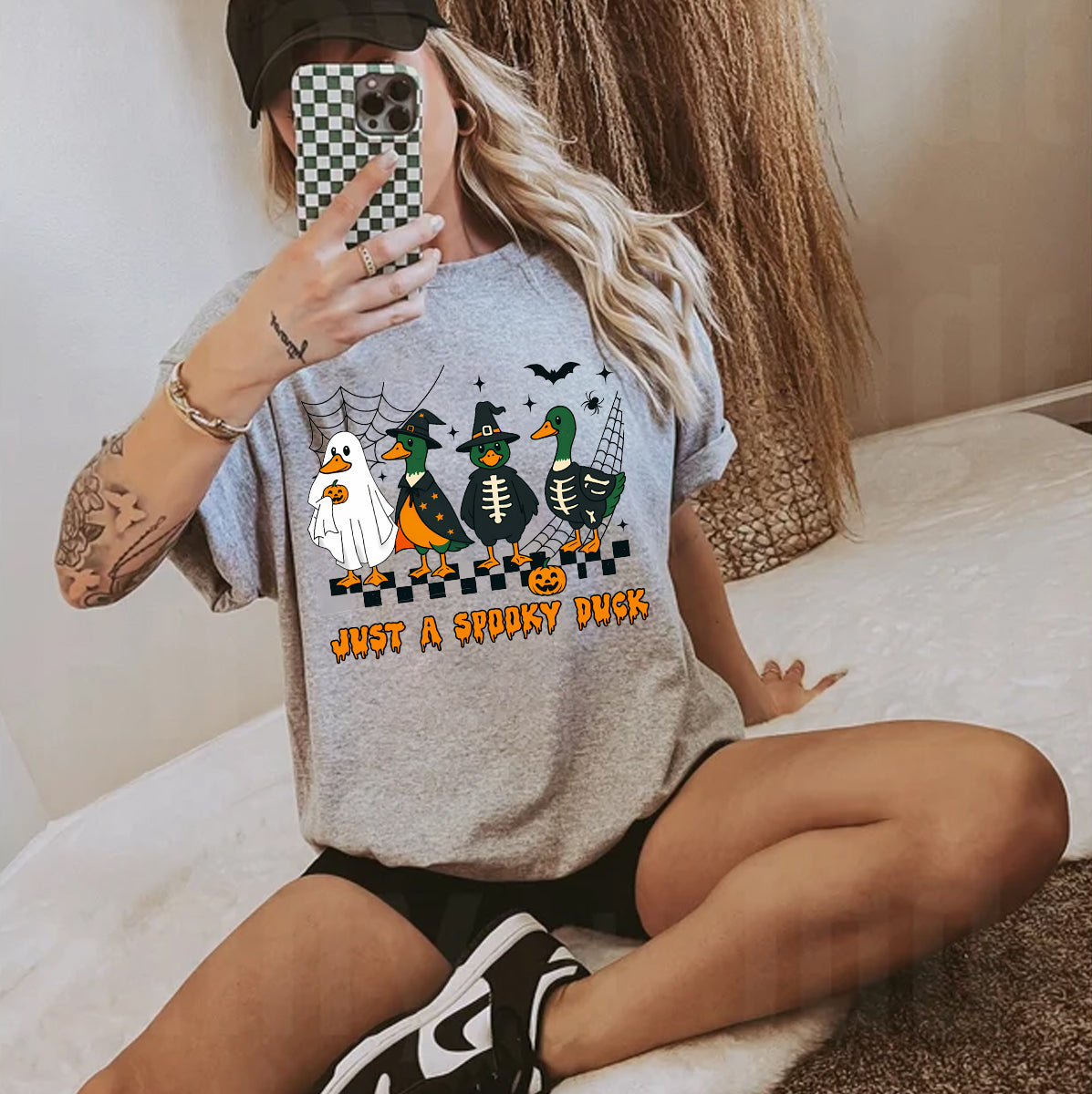 Just A Spooky Duck T-Shirt - Funny Halloween Duck Design | Perfect for Halloween Lovers & Duck Enthusiasts