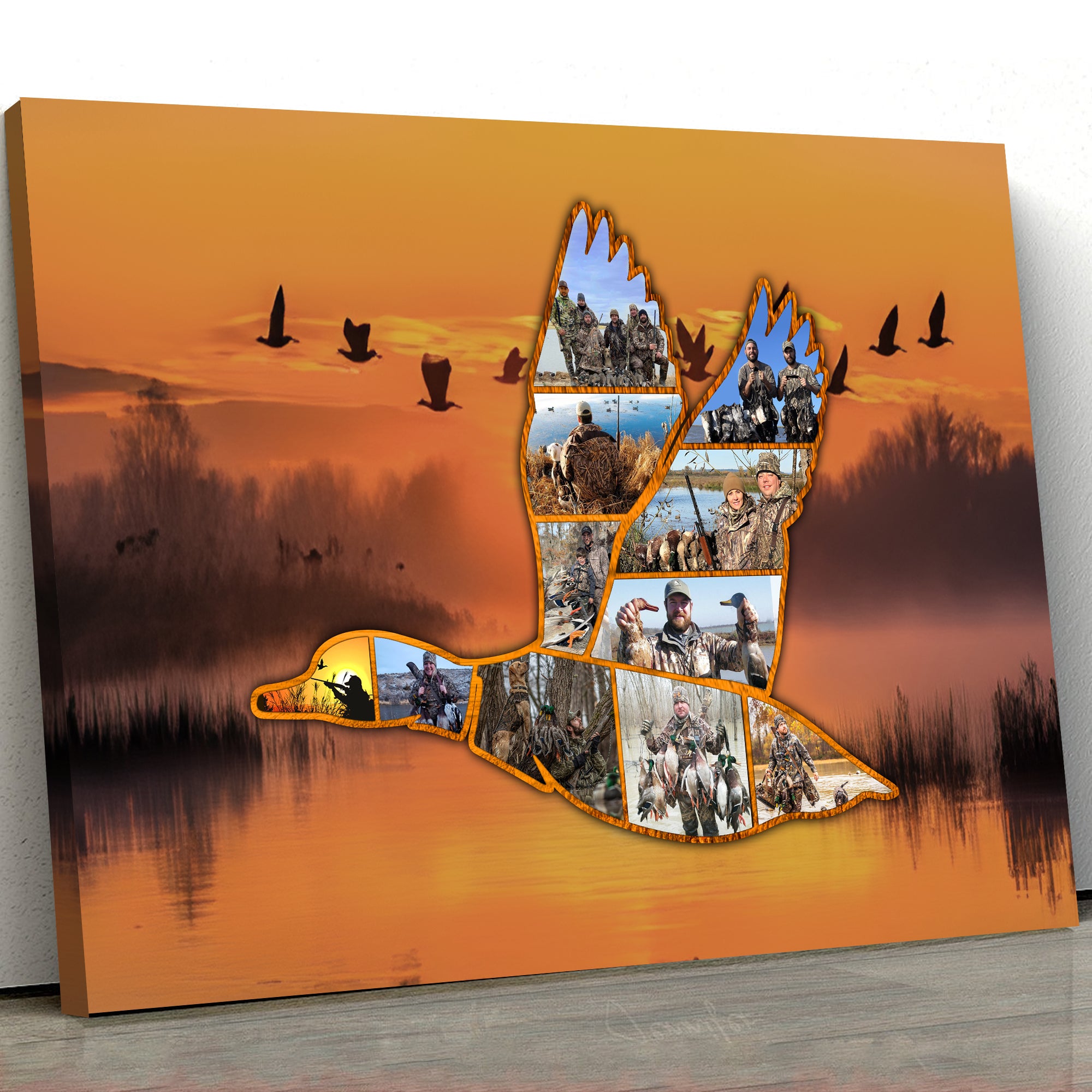 Personalized Duck Hunting Canvas – Custom Photo Wall Art Gift for Hunters