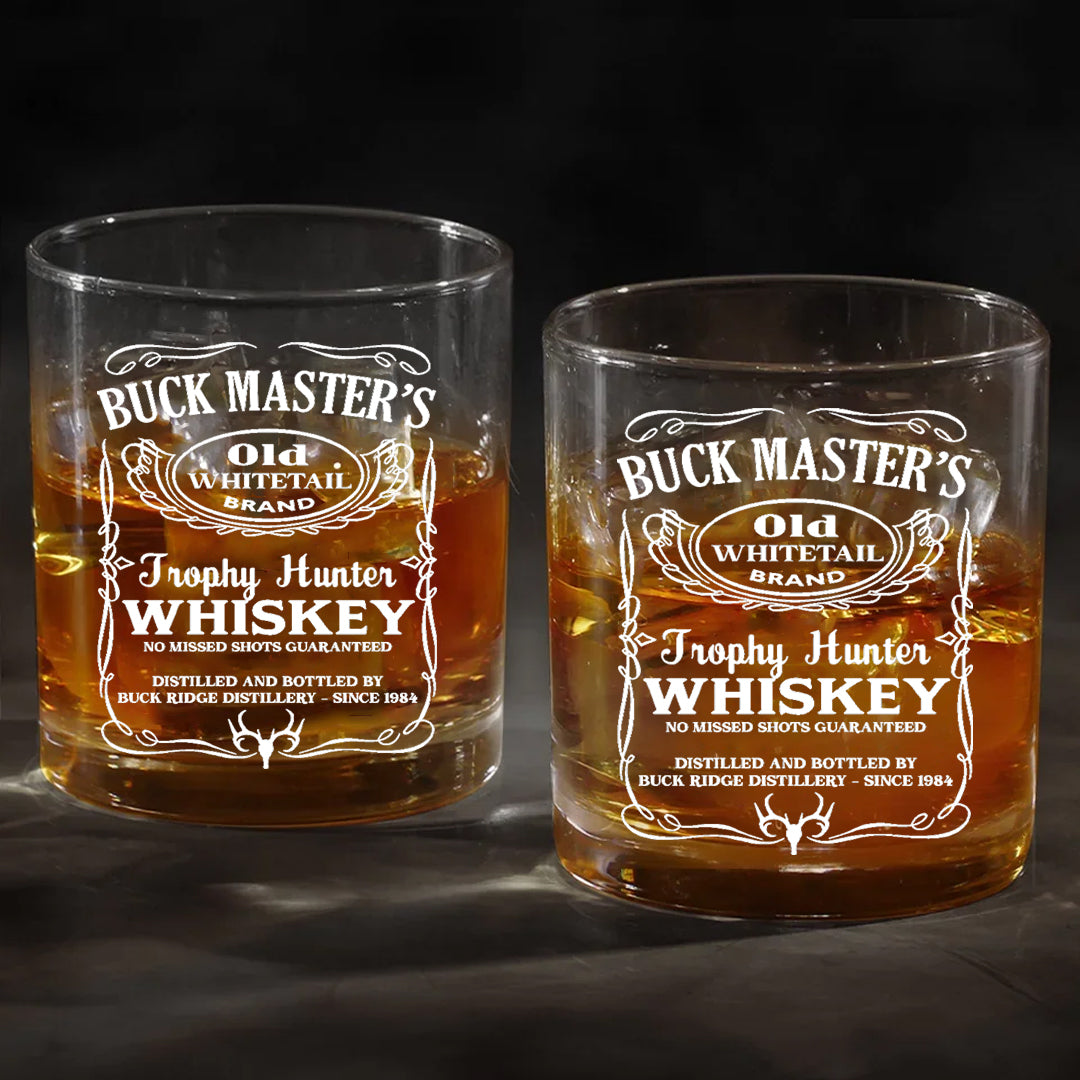 Buck Master’s Trophy Hunter Whiskey Glass – Old Whitetail Brand Gift for Hunters & Whiskey Lovers
