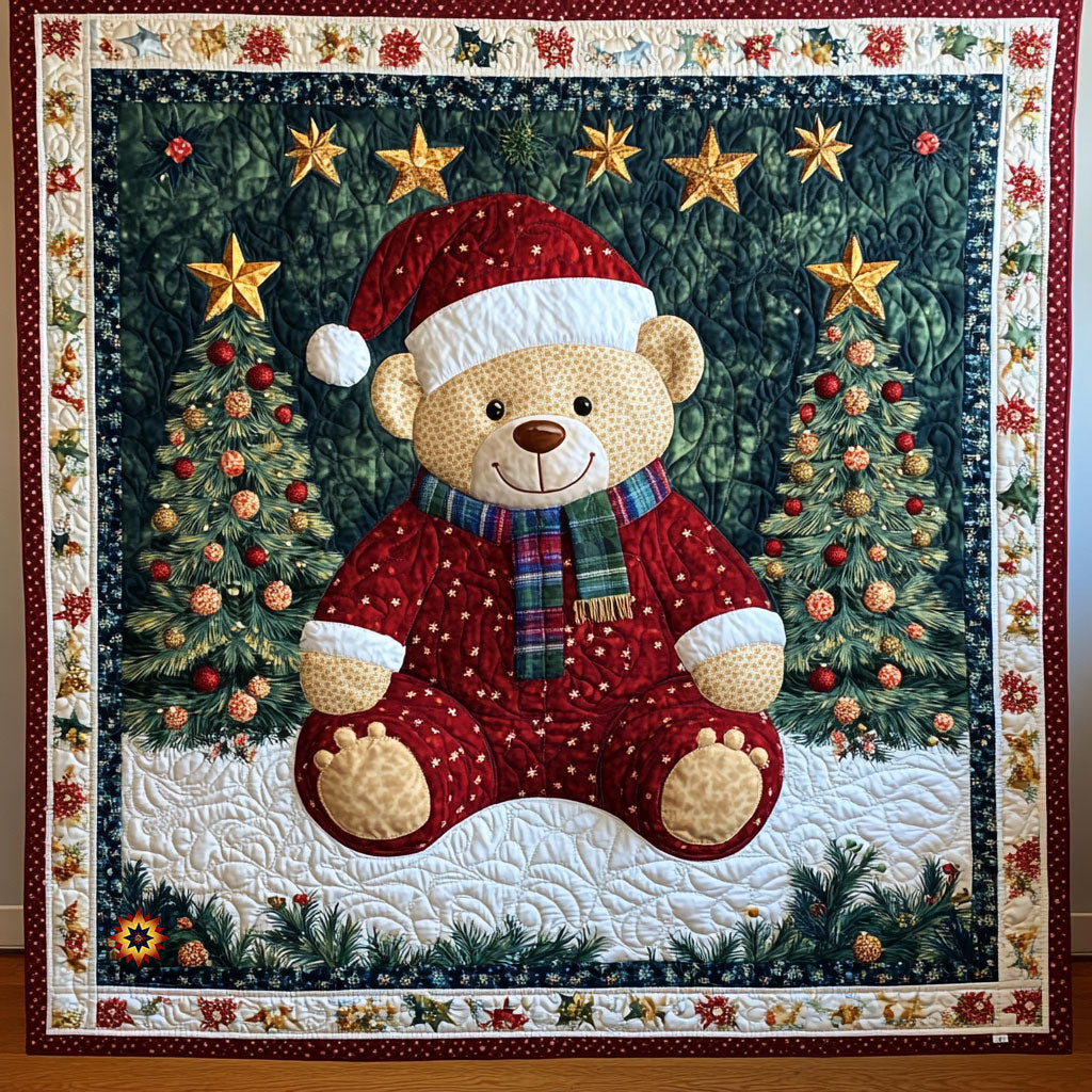 Christmas Bear Forest Haven Quilt Blanket