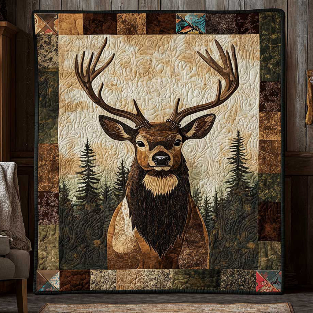 Majestic Deer Quilt Blanket
