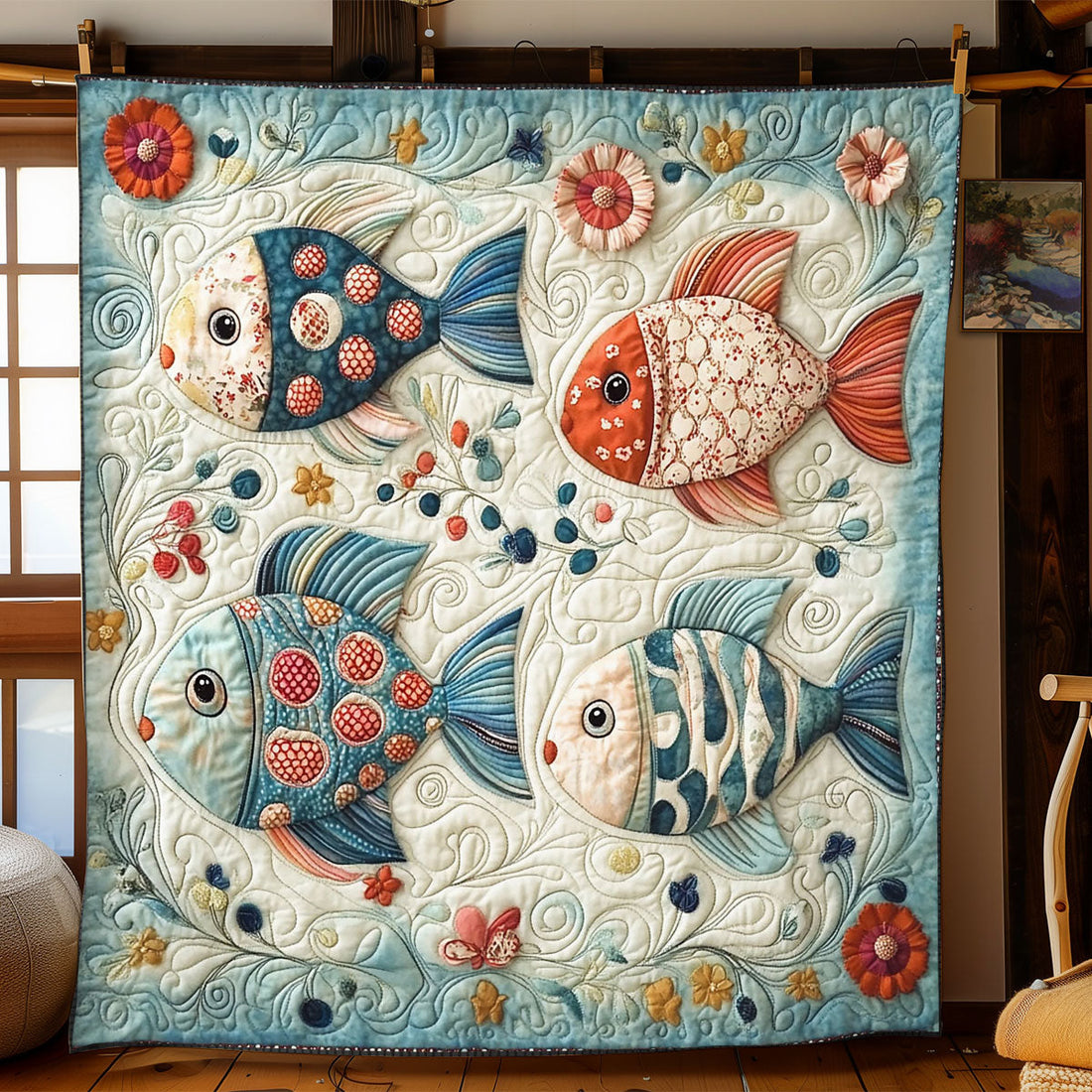 Fish Tale Bliss Gentle Dreams Quilt Blanket
